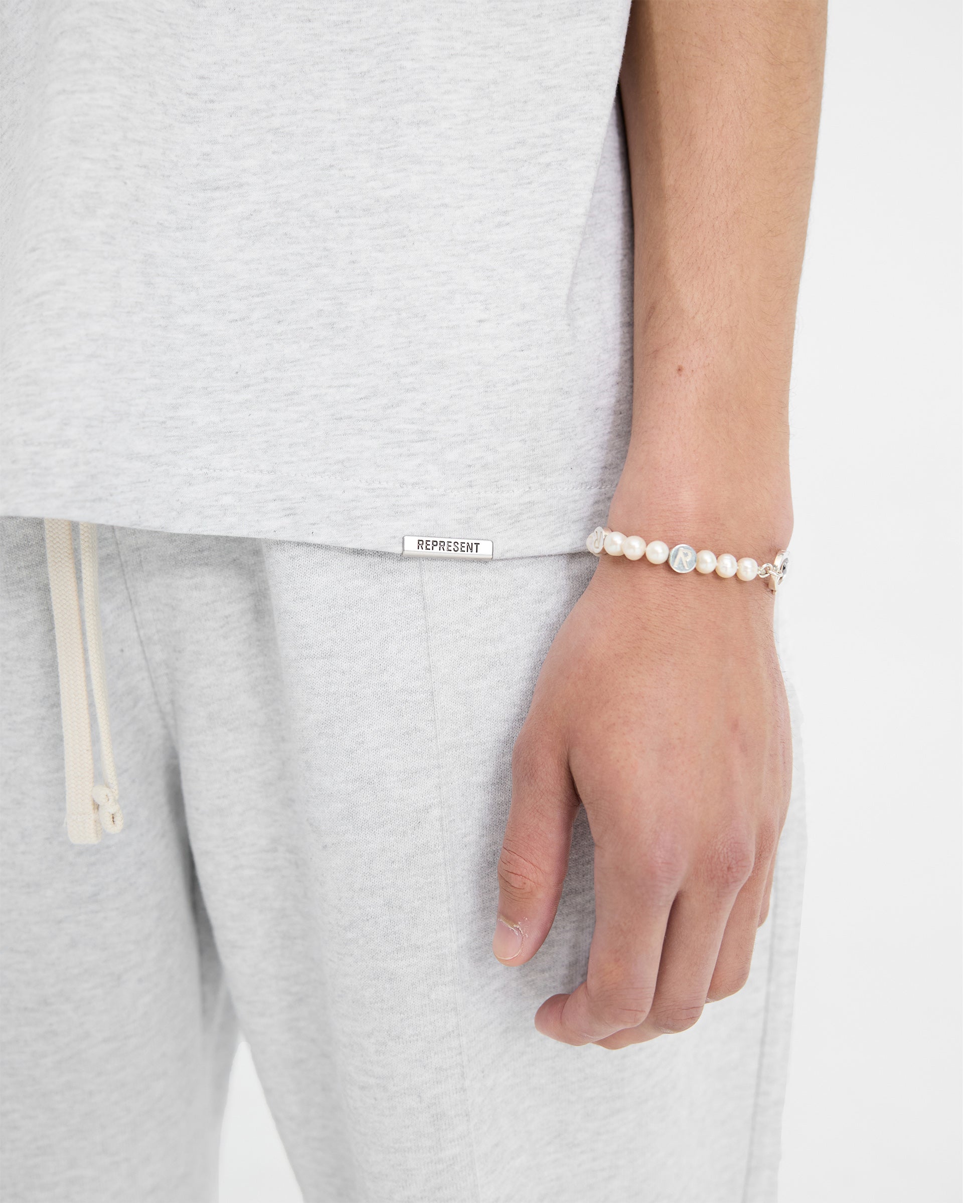 2 x Initial Boxy T-Shirt - Flat White & Ice Grey Marl