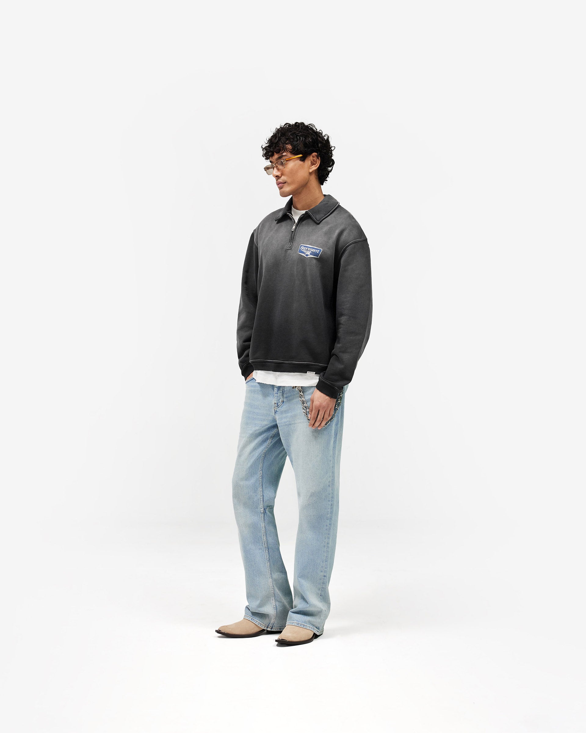 Nothing Faster Quarter Zip Sweatshirt - Stained Black