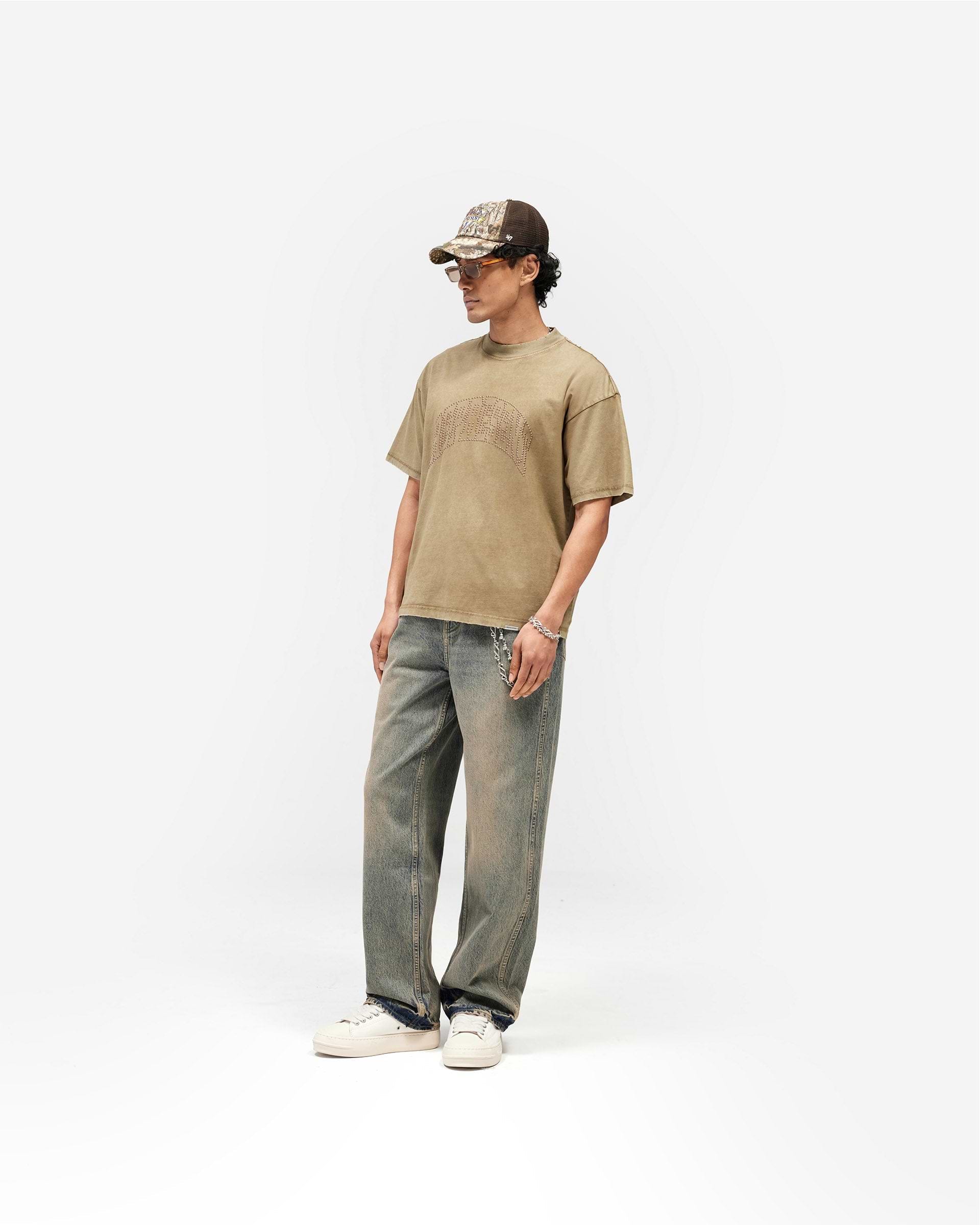 Embellished Represent T-Shirt - Vintage Khaki