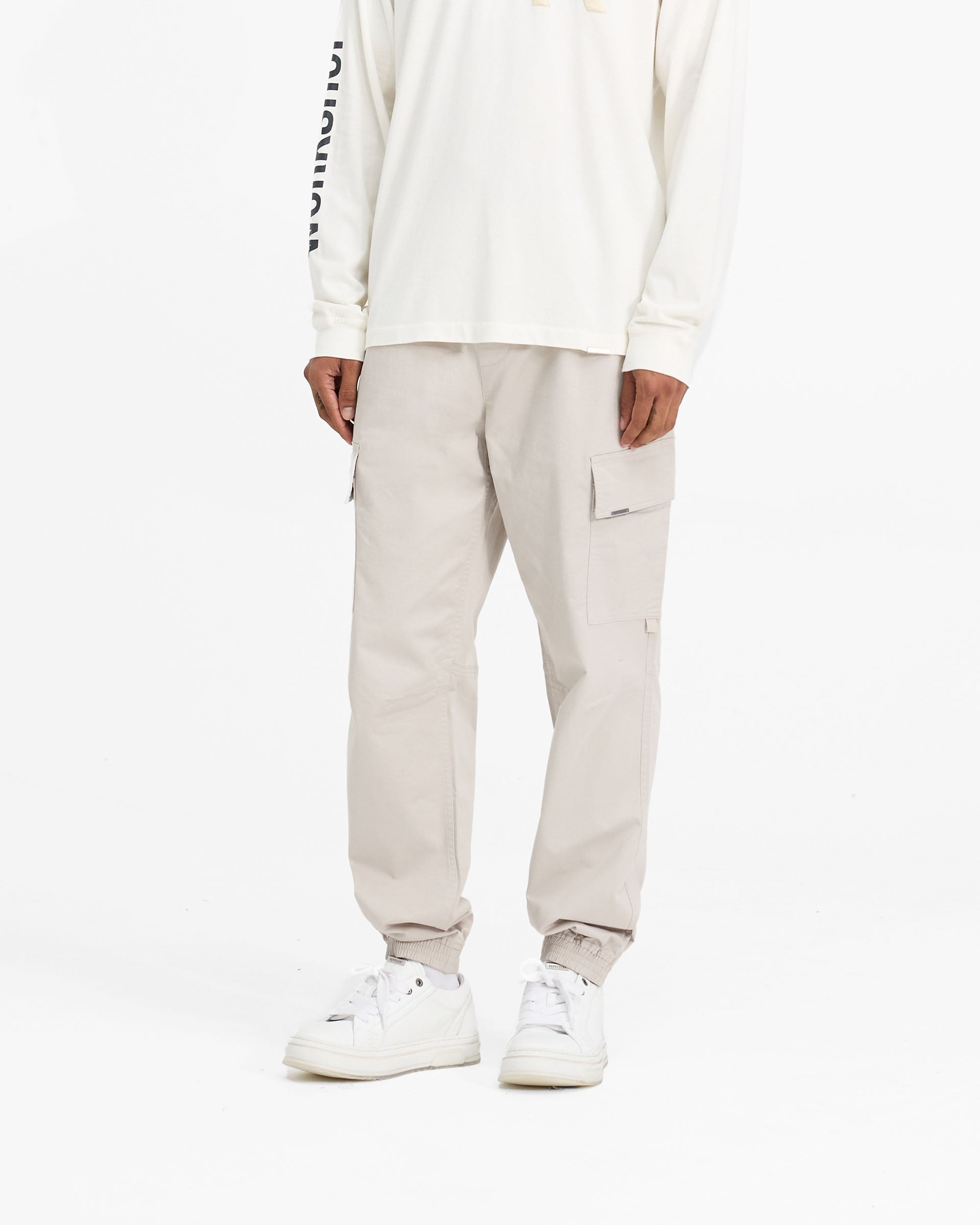 Cuffed Cargo Pant - Stone