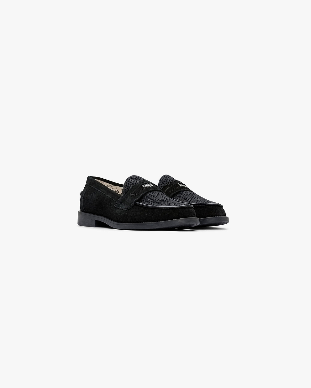 Womens Represent X Duke + Dexter Suede Rattan Penny Loafer - Black