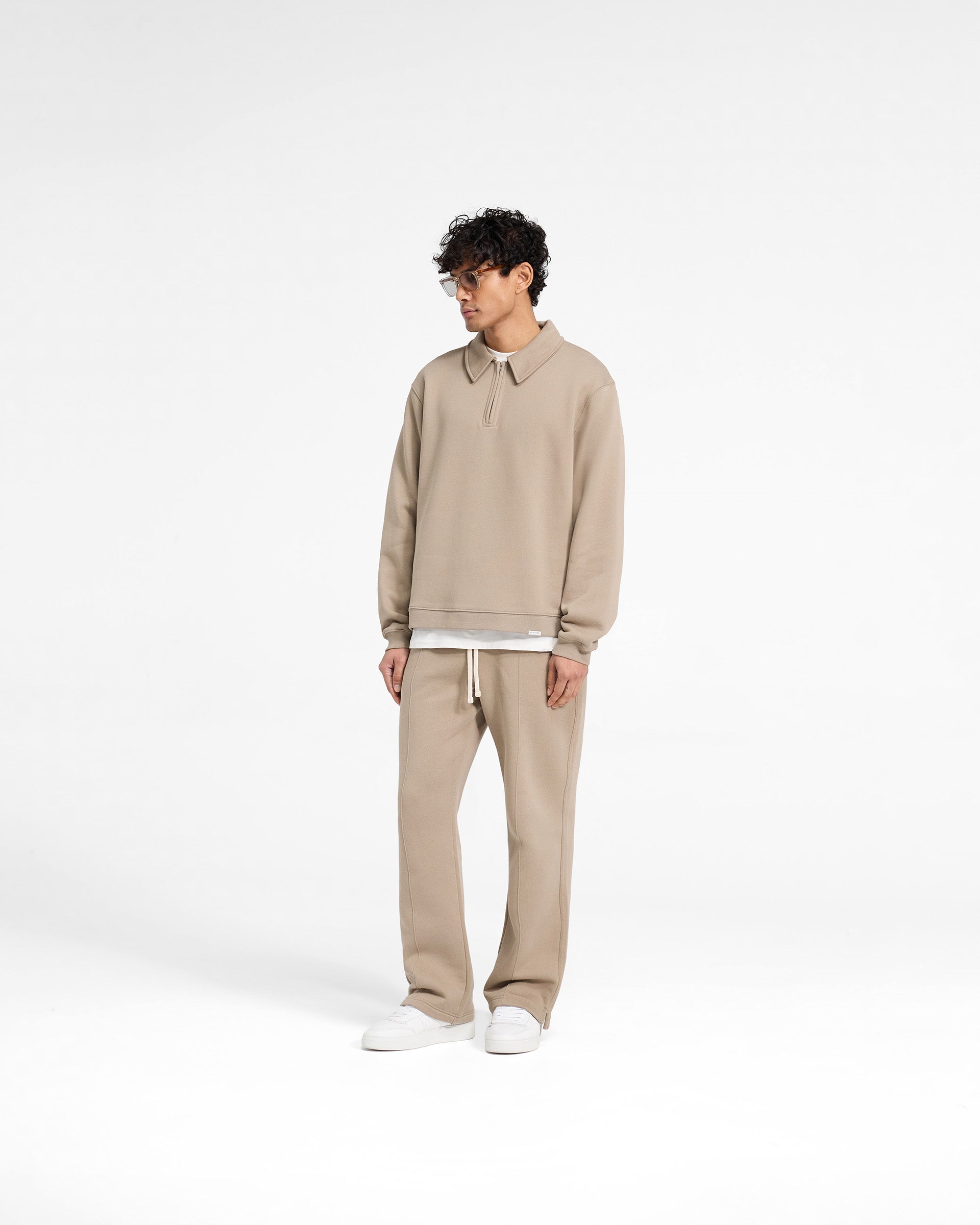 Initial Boxy Quarter Zip - Dune