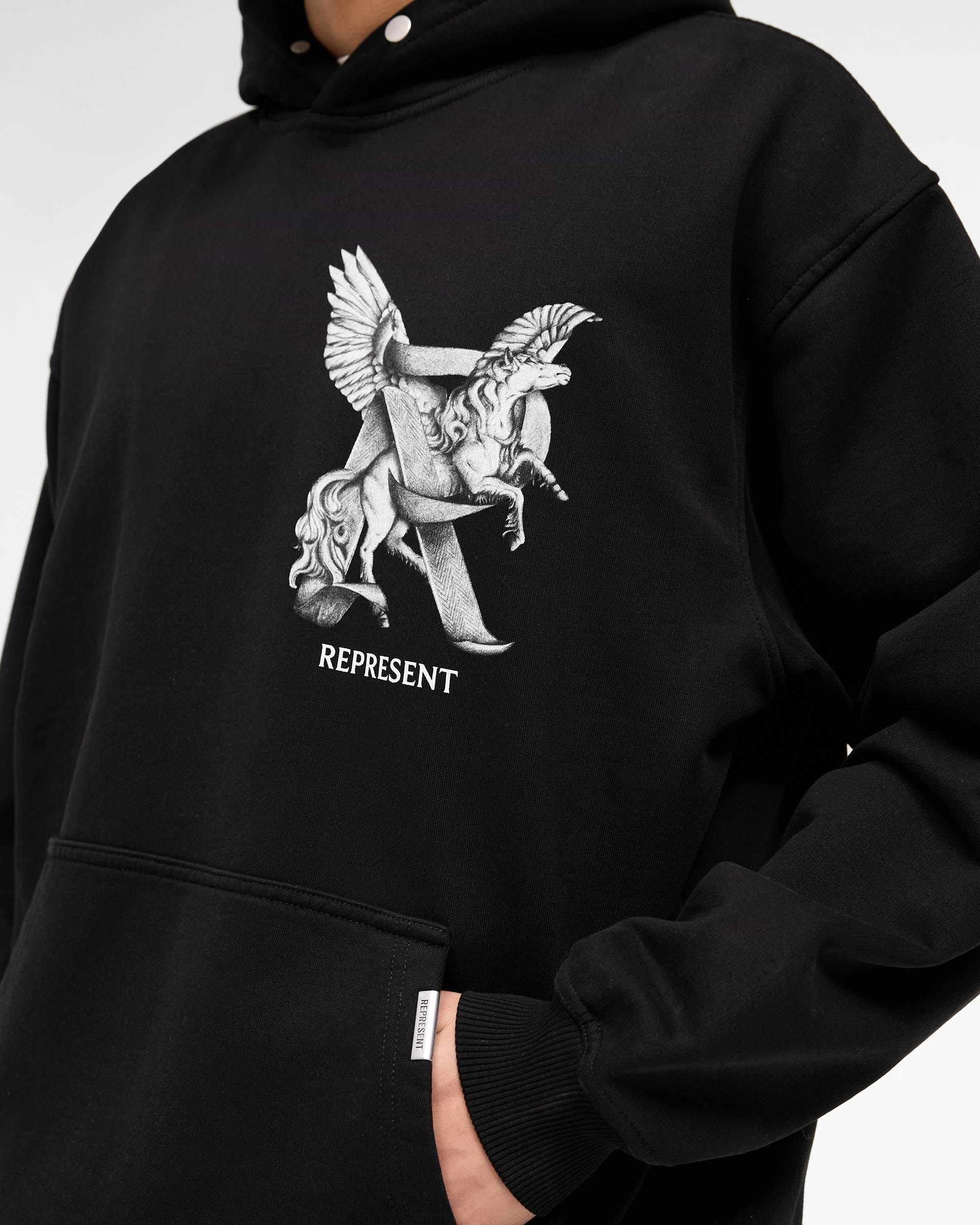 パーカー・フーディ REPRESENT ELEGANCE IN MOTION HOODIE IN COTTON JERSEY Elegance In Motion Hoodie | Jet Black | REPRESENT