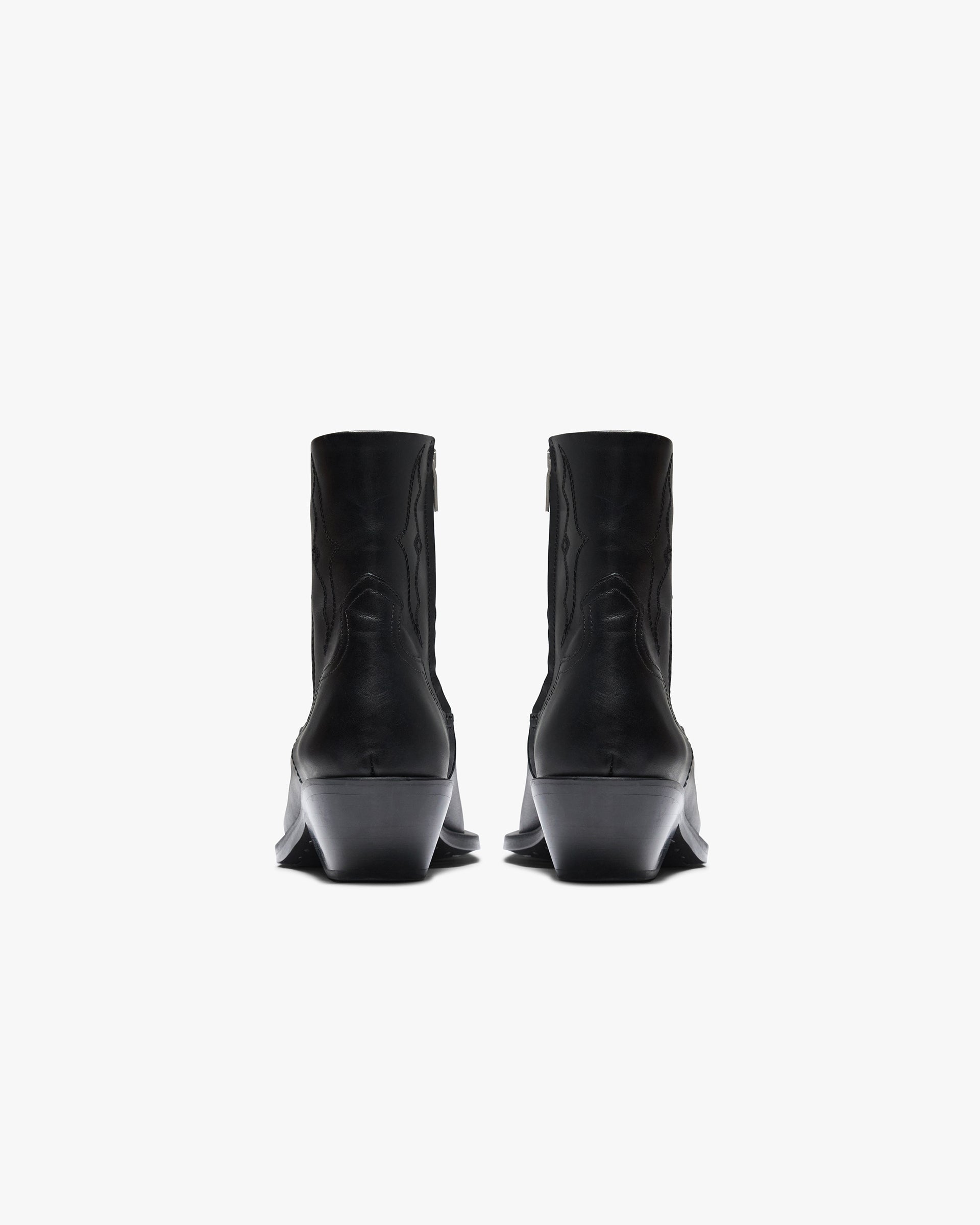 Michael Zip Boot Black Leather | Mens Footwear | REPRESENT