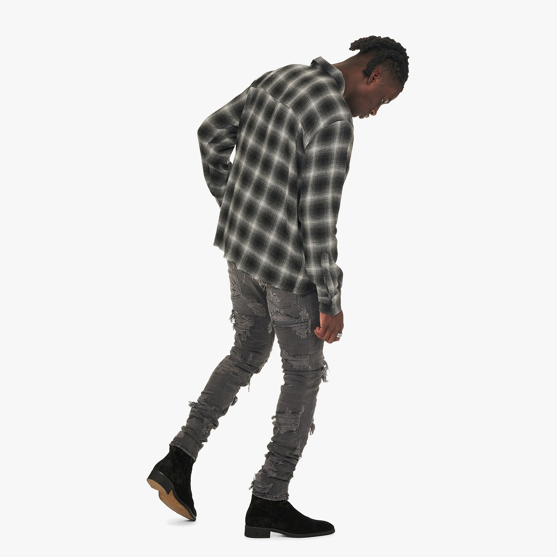 Shredded Denim - Vintage Grey