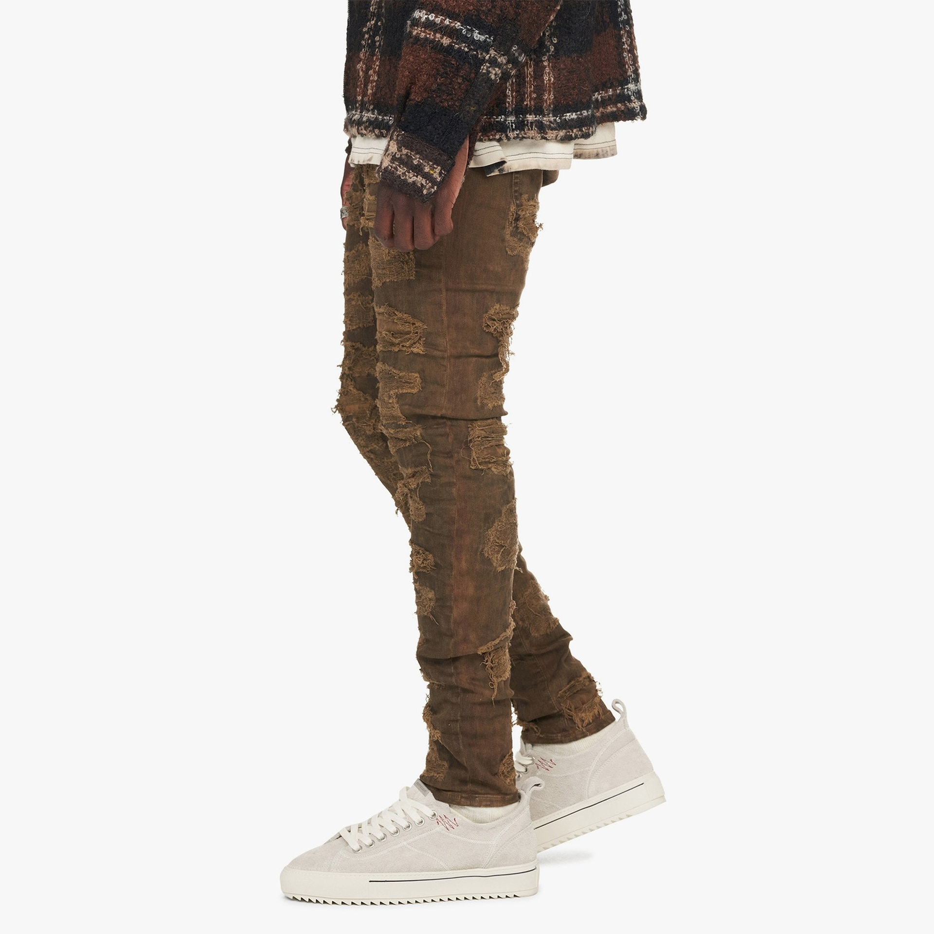 Shredded Denim - Brown
