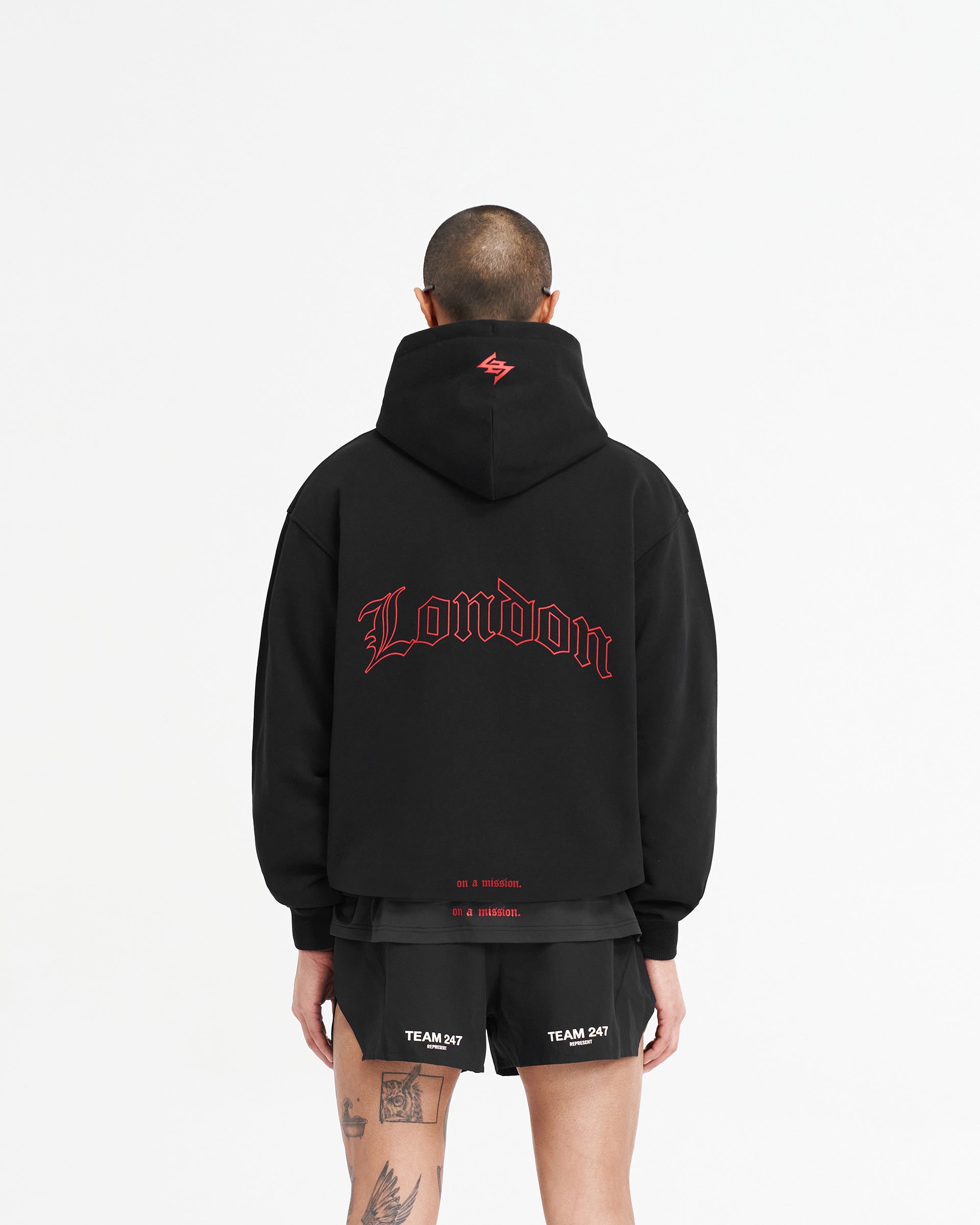 247 London Oversized Hoodie - Black