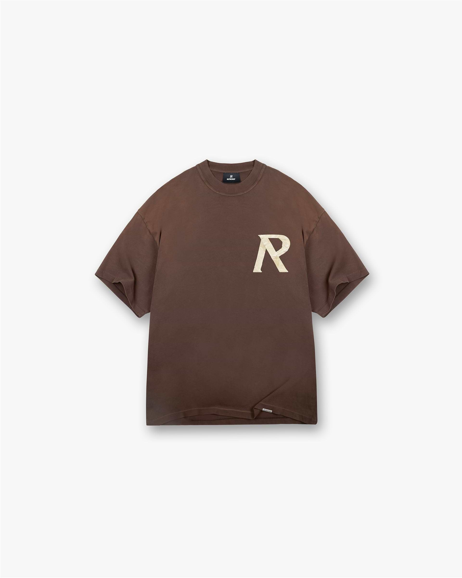 Masking Tape Initial T-Shirt - Cedar