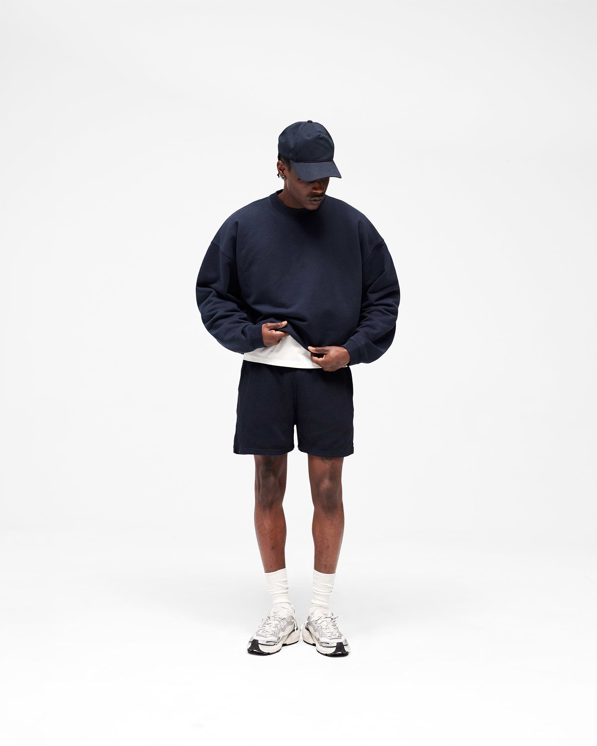 Initial Waffle Shorts - Midnight Navy