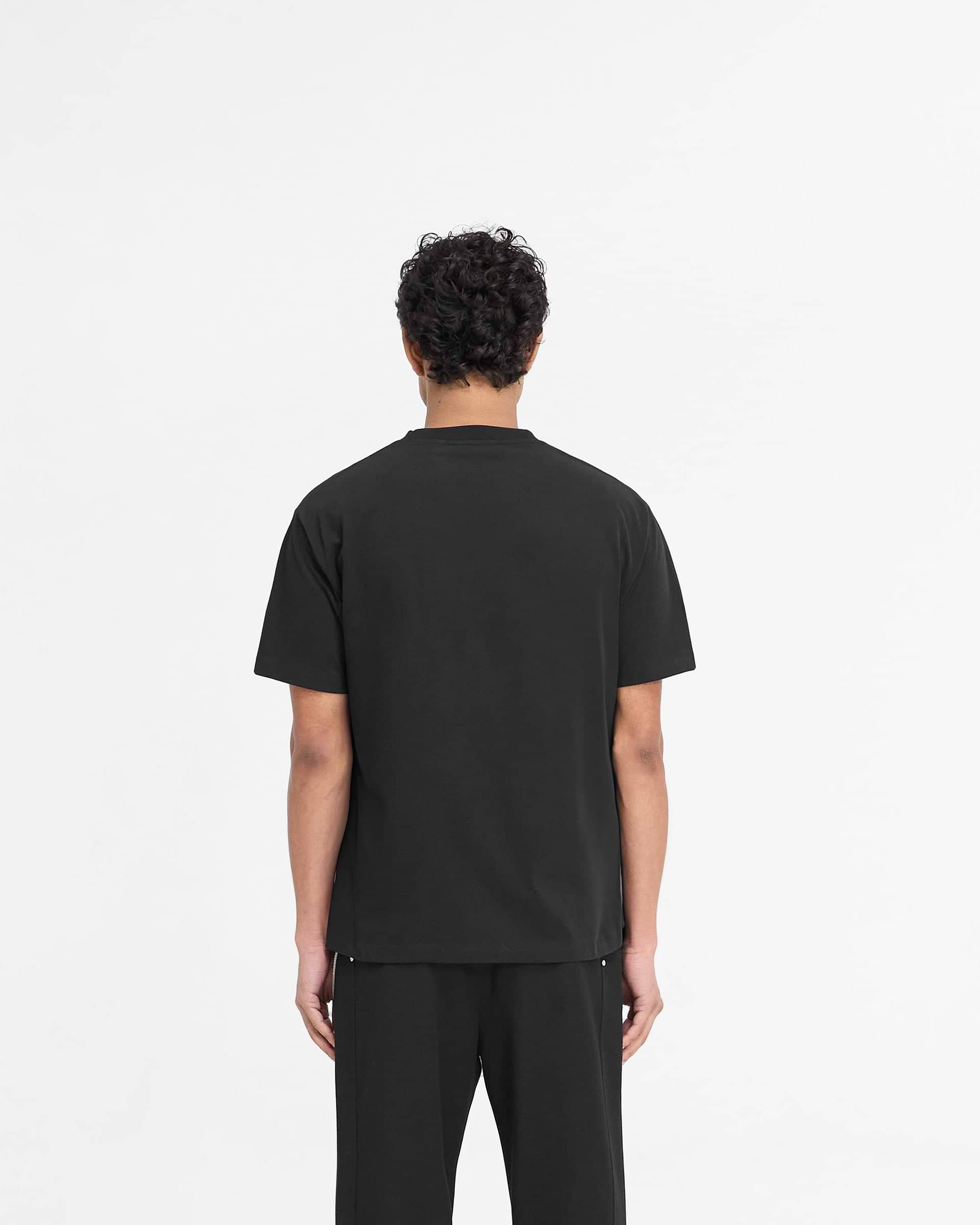 Metal Initial R T-Shirt | Jet Black | REPRESENT