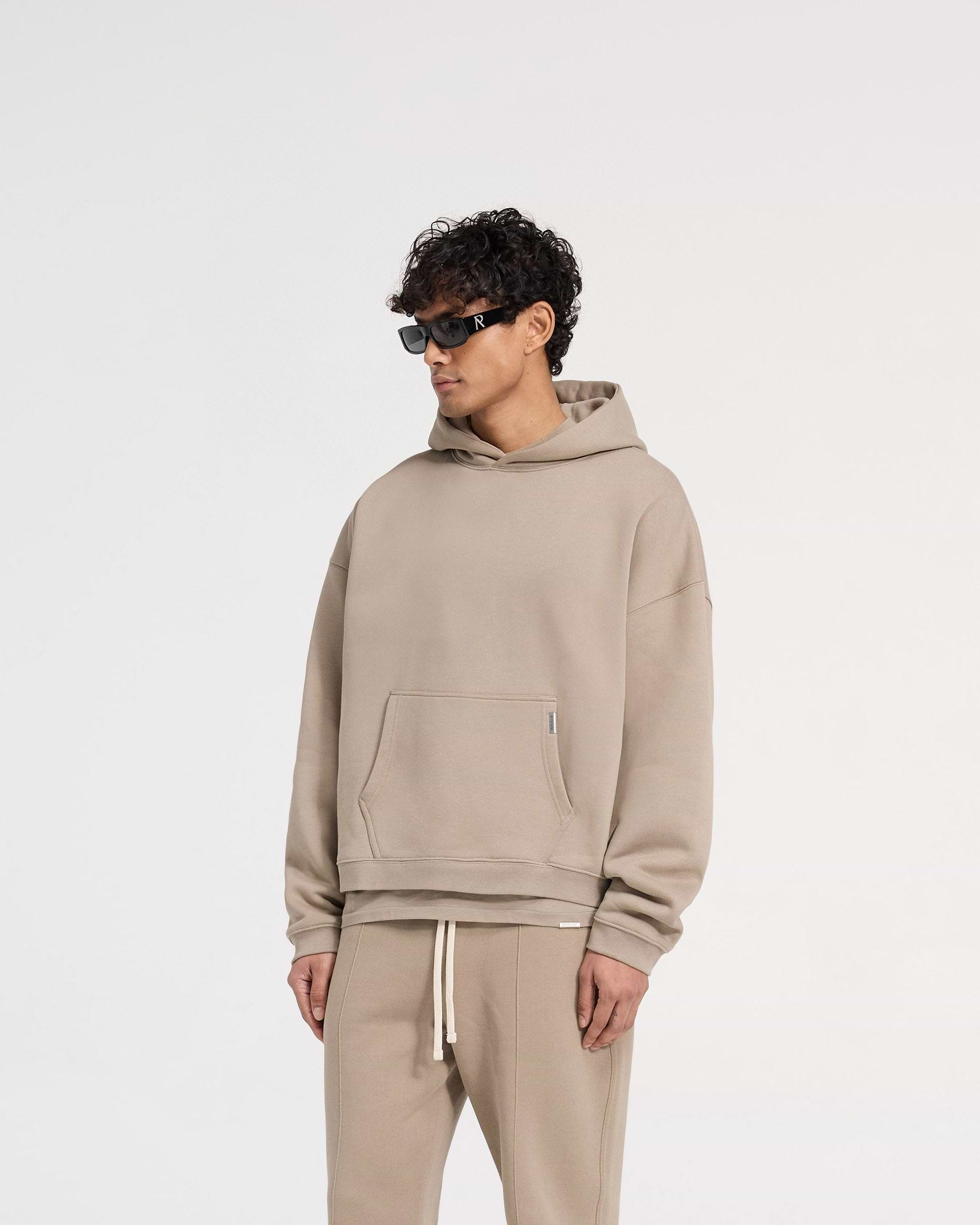 Initial Boxy Hoodie - Dune