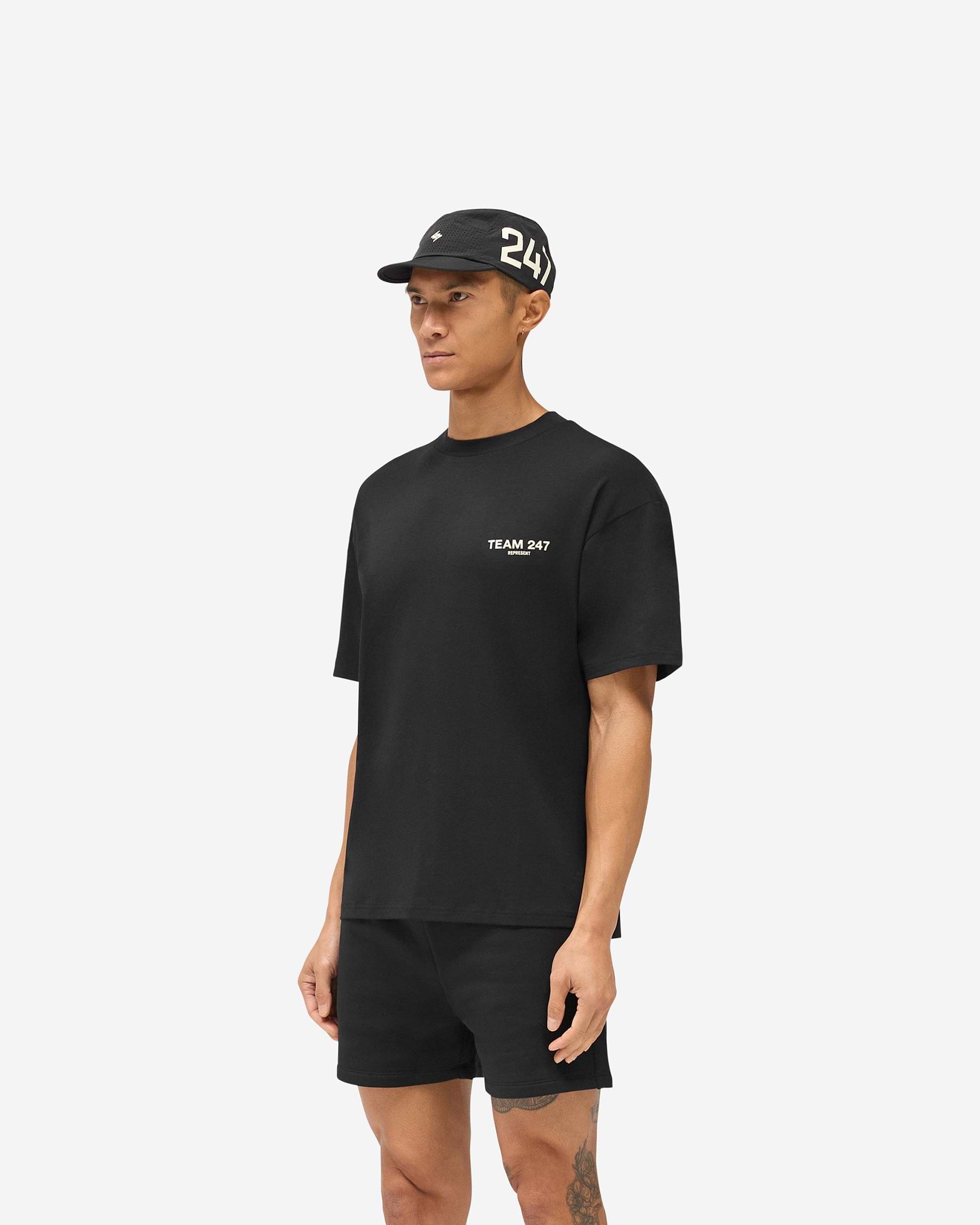 Jet Black Team 247 T-Shirt | 247 Running T Shirt | REPRESENT