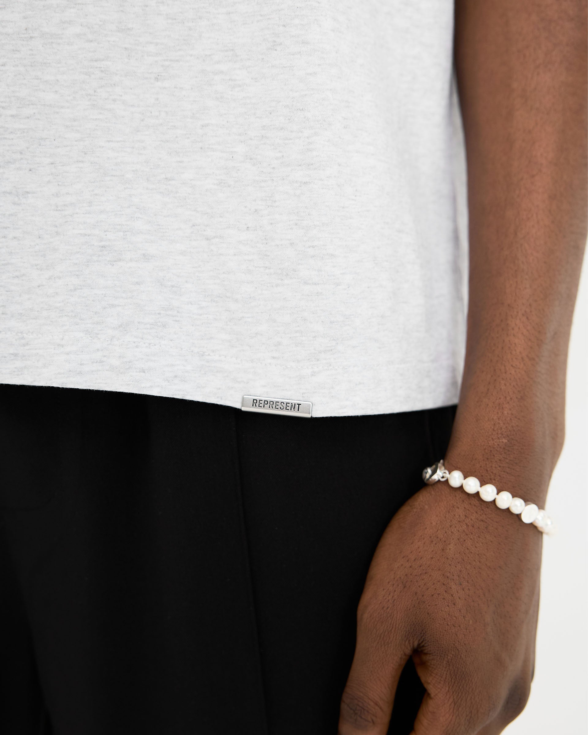 2 x Initial T-Shirt - Ice Grey Marl