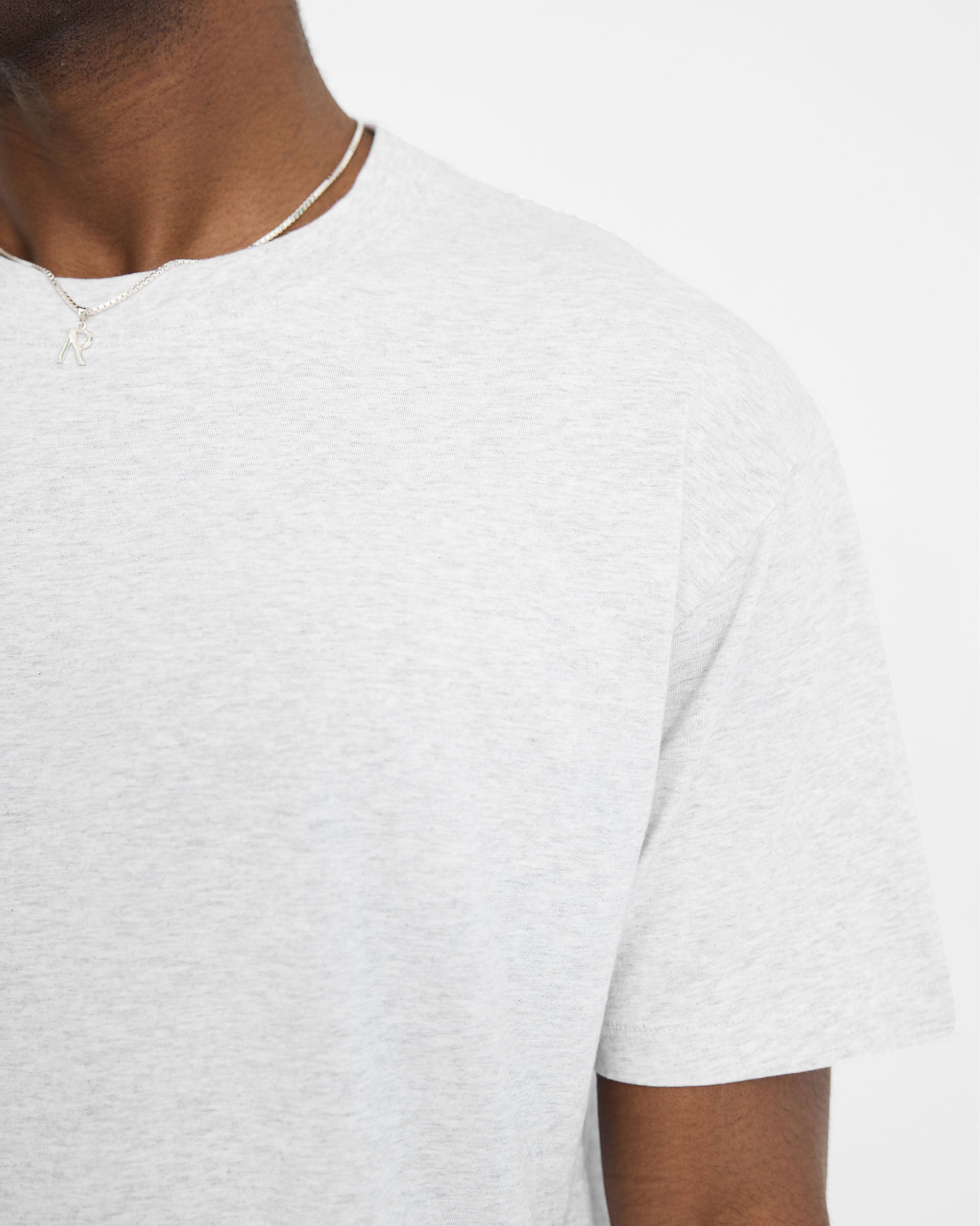 2 x Initial T-Shirt - Ice Grey Marl