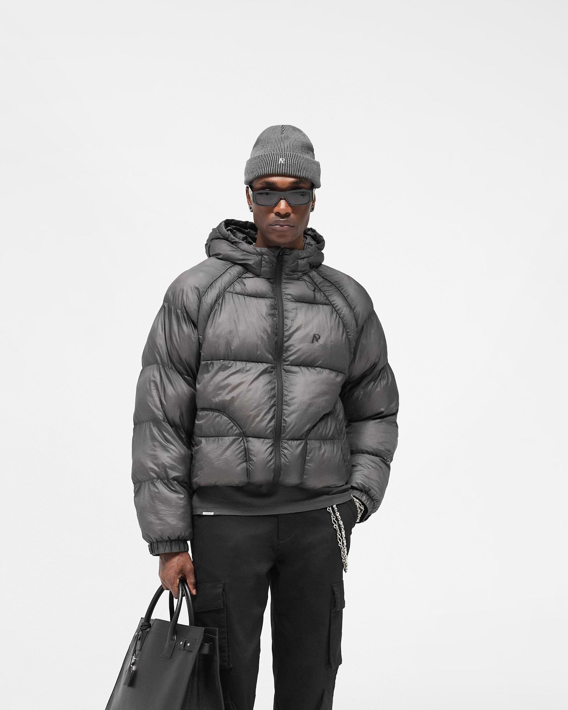✨REPRESENT Washed Puffer Jacket ダウンジャケット Translucent Black Hooded Puffer | Puffer Jackets | REPRESENT