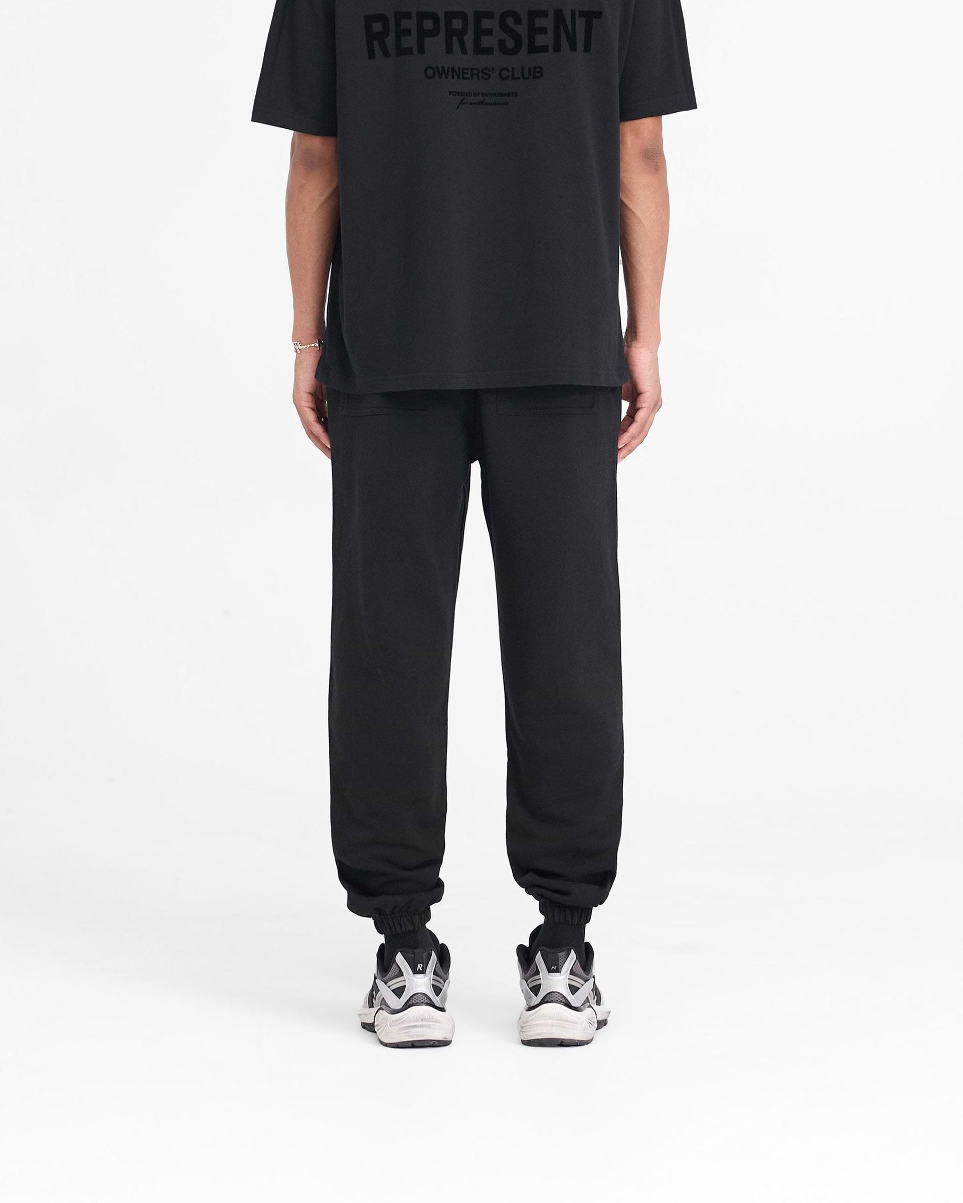 Represent Owners Club Flocked Sweatpant - Black