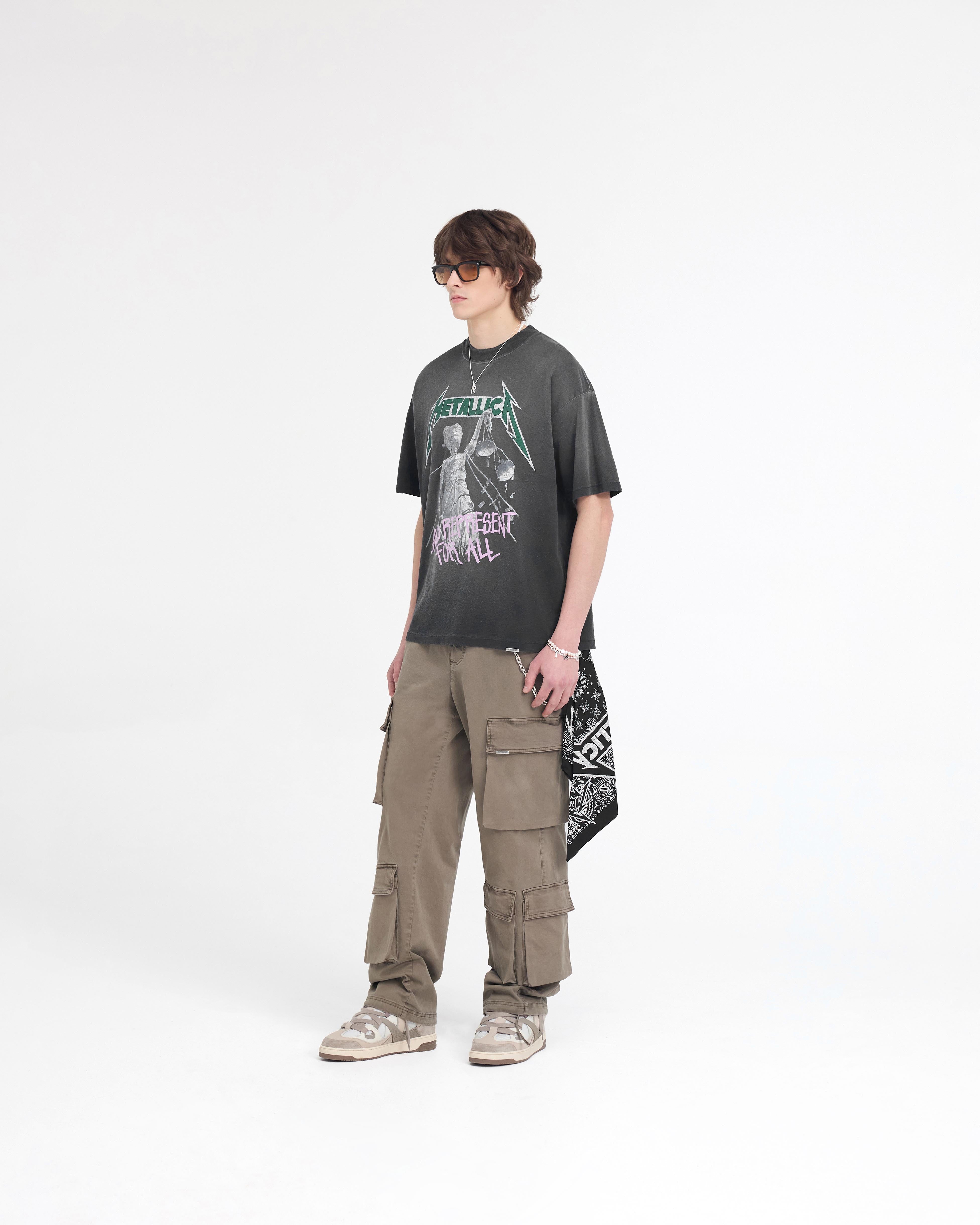 【REPRESENT】★Justice T-Shirt★ Metallica Justice T-Shirt | Stained Black | REPRESENT