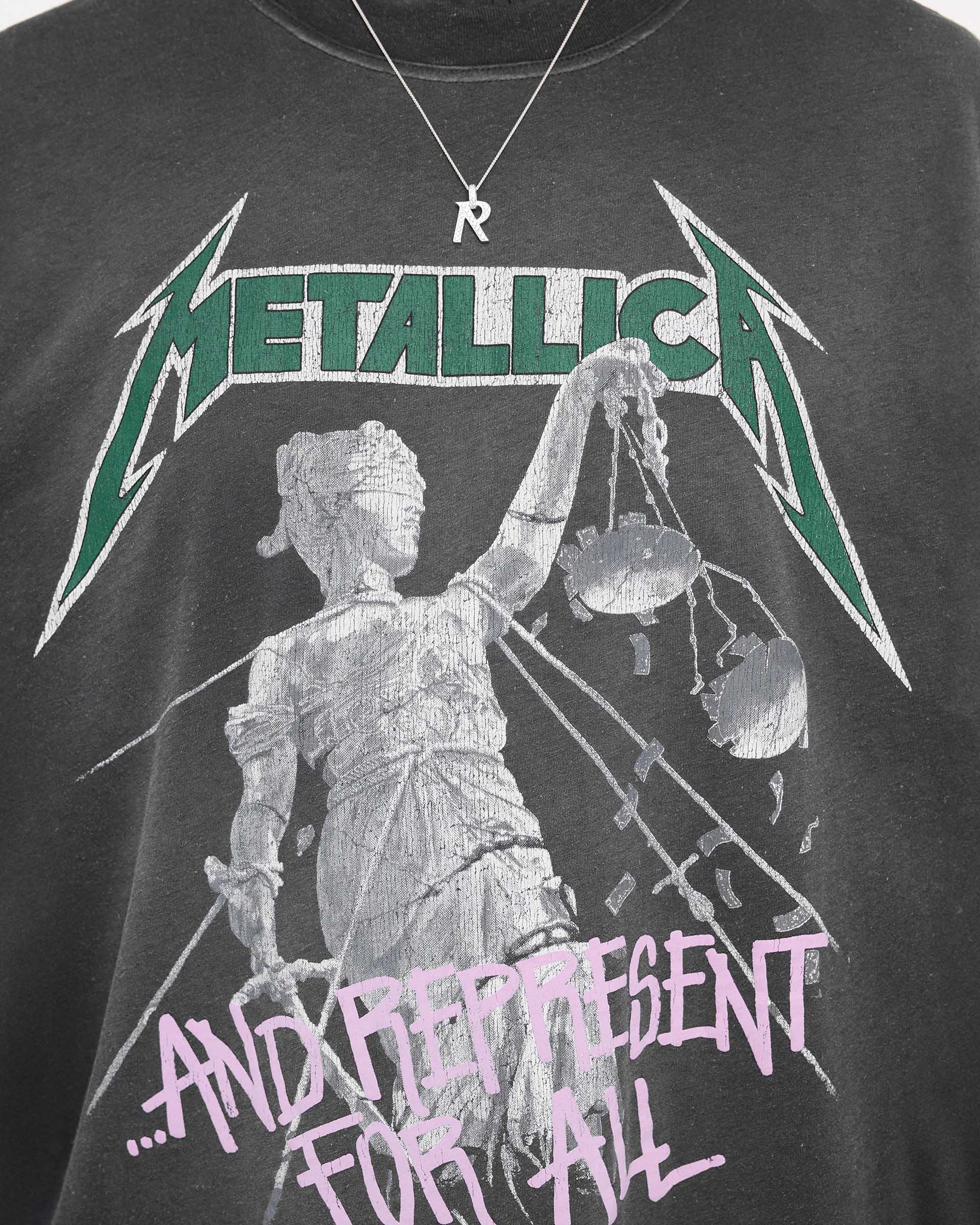 Metallica Justice T-Shirt | Stained Black | REPRESENT