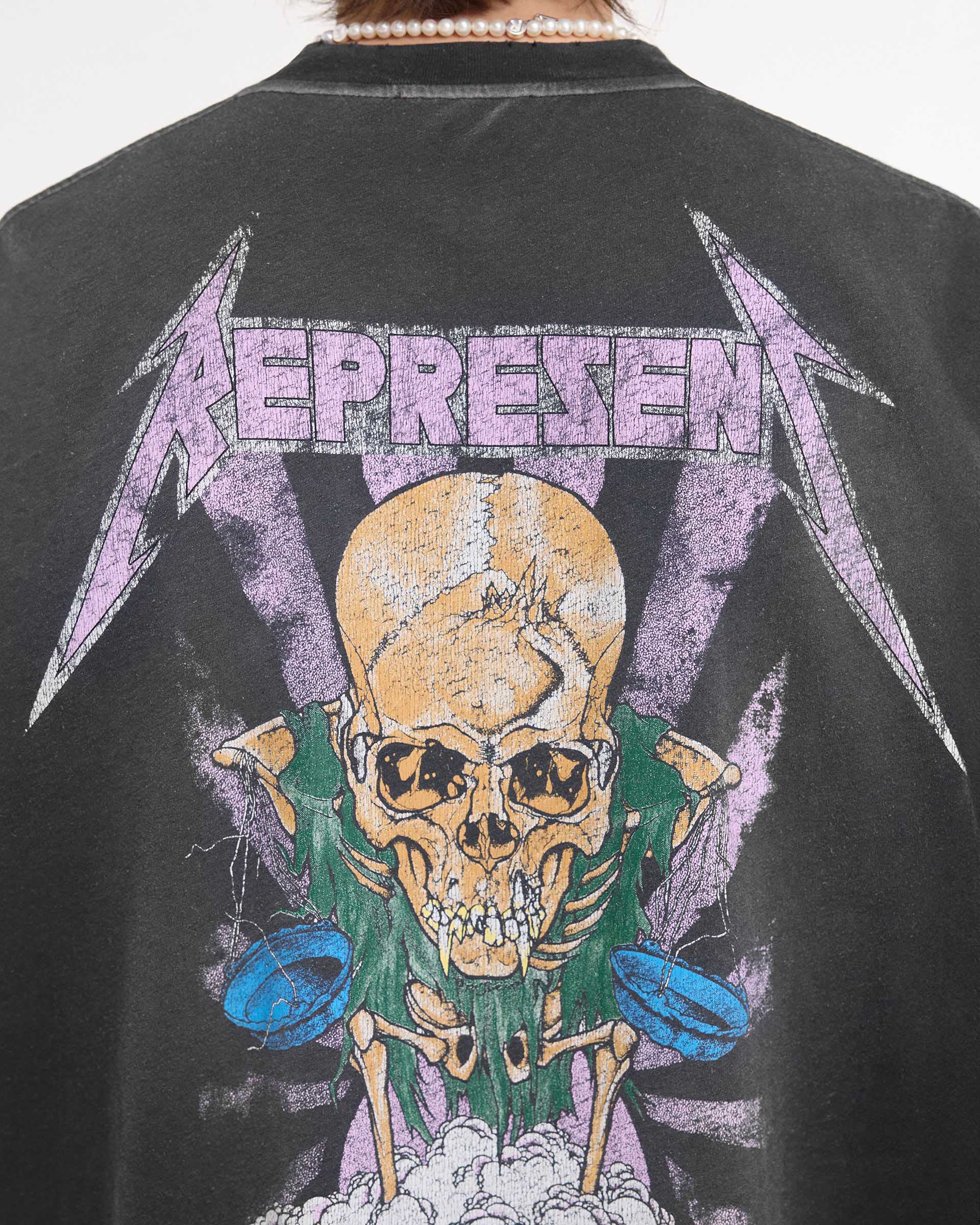 Metallica Justice T-Shirt | Stained Black | REPRESENT