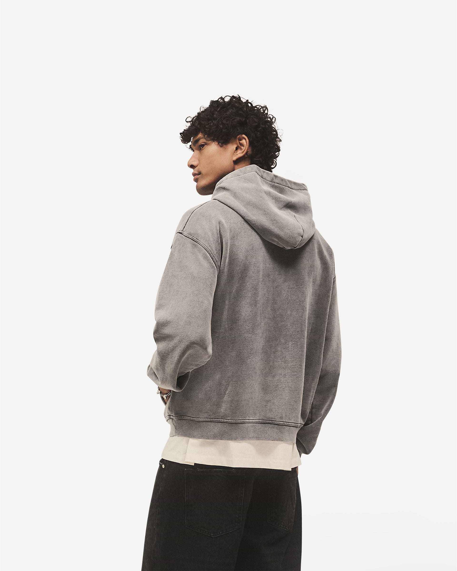 【関税込み】Represent グレー Script ロゴ ジップフーディ Script Logo Zip Hoodie - Vintage Grey | REPRESENT