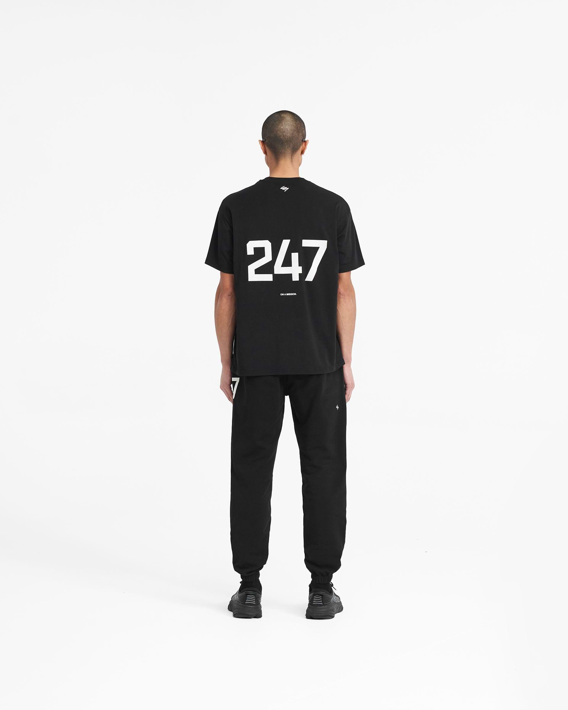 Black Oversized Gym Top | 247 | REPRESENT