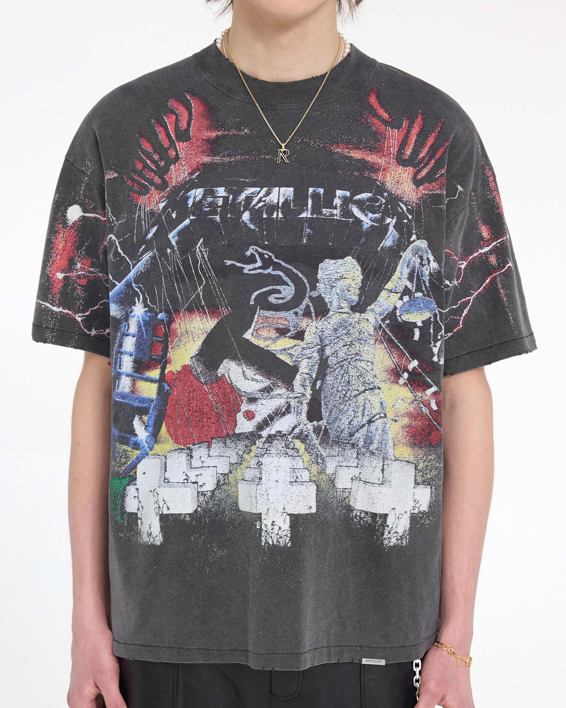★REPRESENT★メタリカ マスター オブ パーフェッツ Tシャツ Metallica Master Of Puppets T-Shirt | Vintage Grey | REPRESENT
