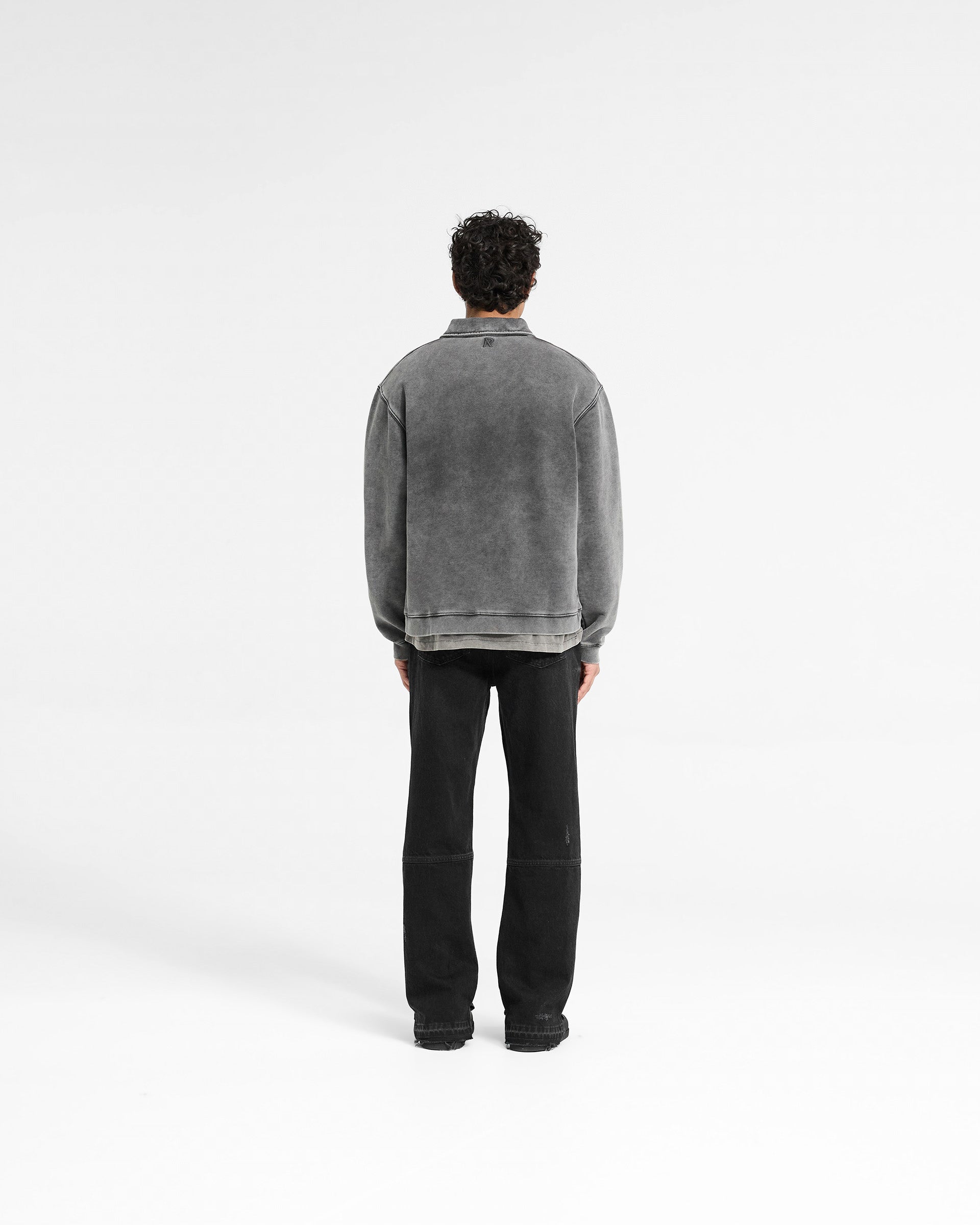 Initial Boxy Quarter Zip - Vintage Grey