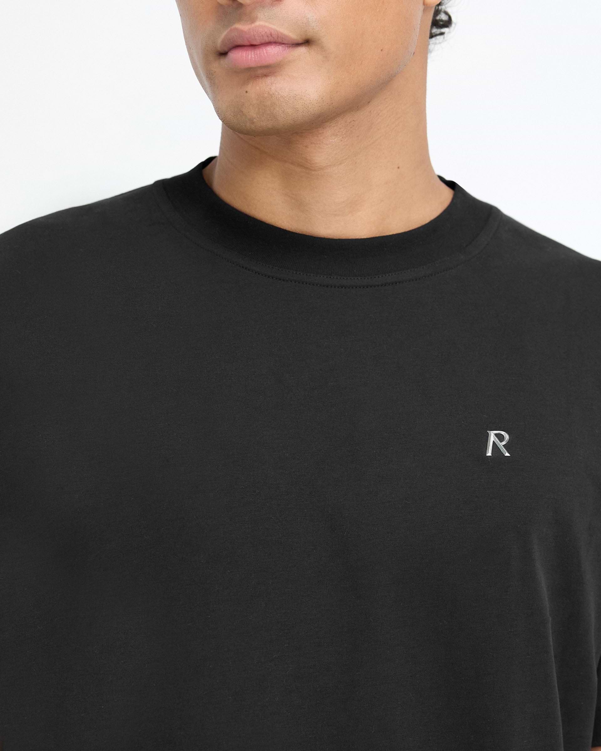 Metal Initial R T-Shirt | Jet Black | REPRESENT