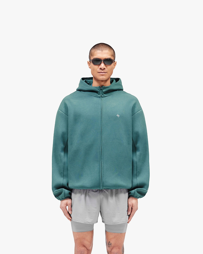 247 Form Zip Hoodie - Teal
