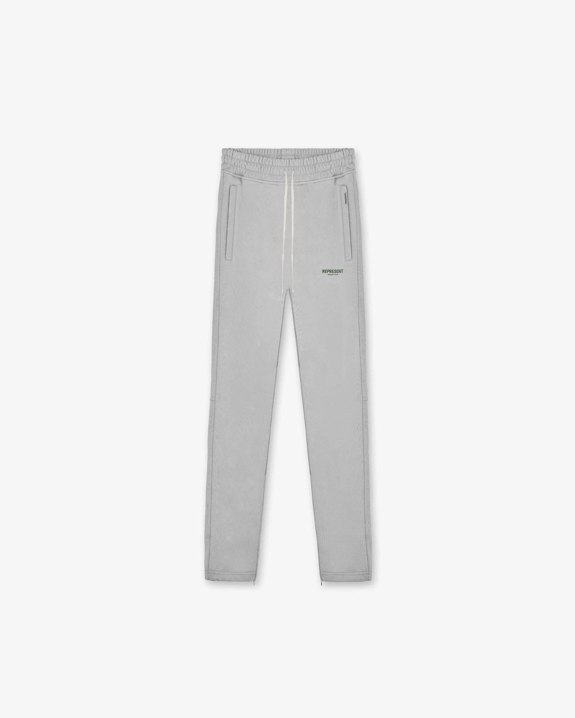Represent Owners Club Zip Sweatpant - Ash Grey/Racing Green