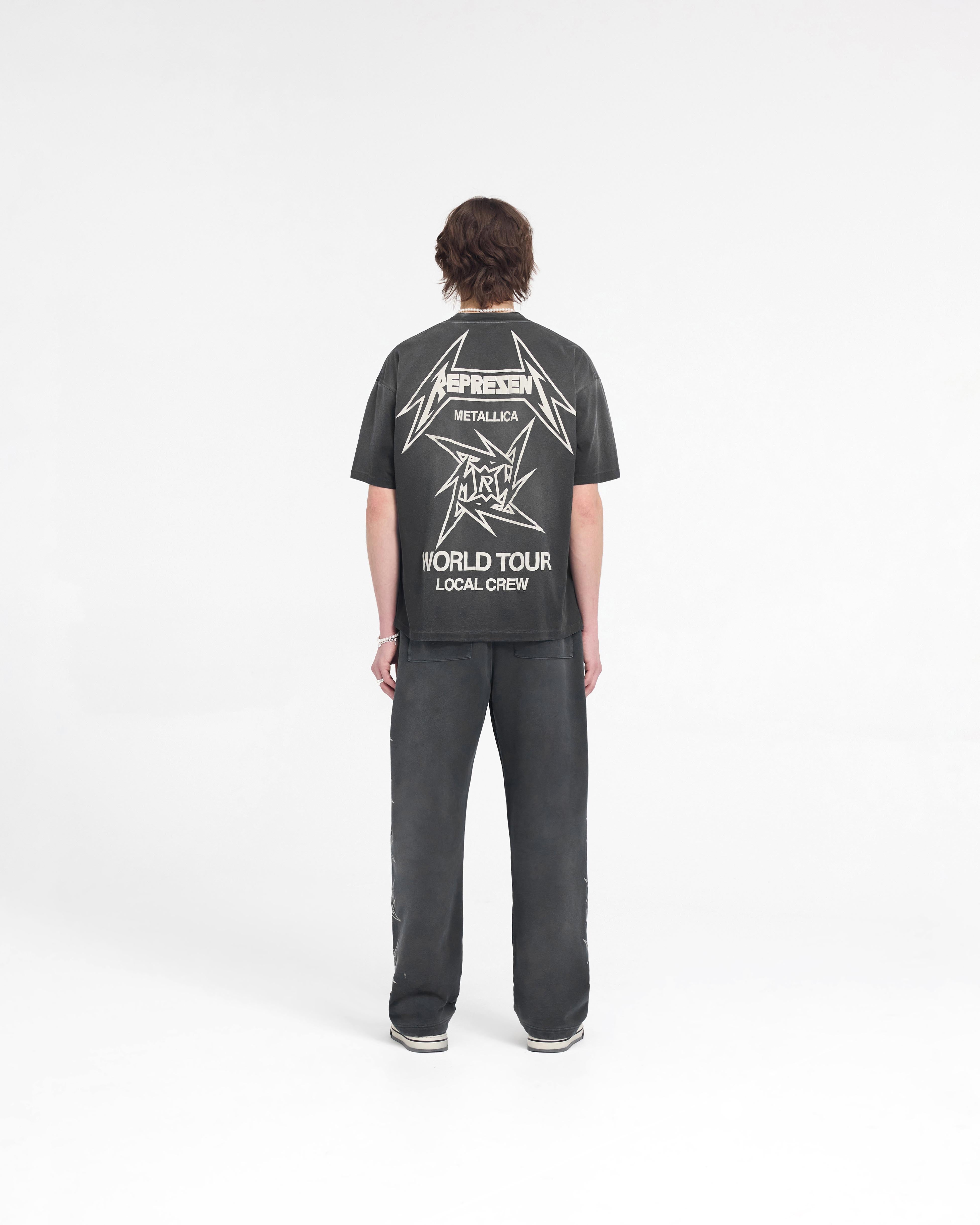 Metallica Local Crew T-Shirt - Stained Black | REPRESENT