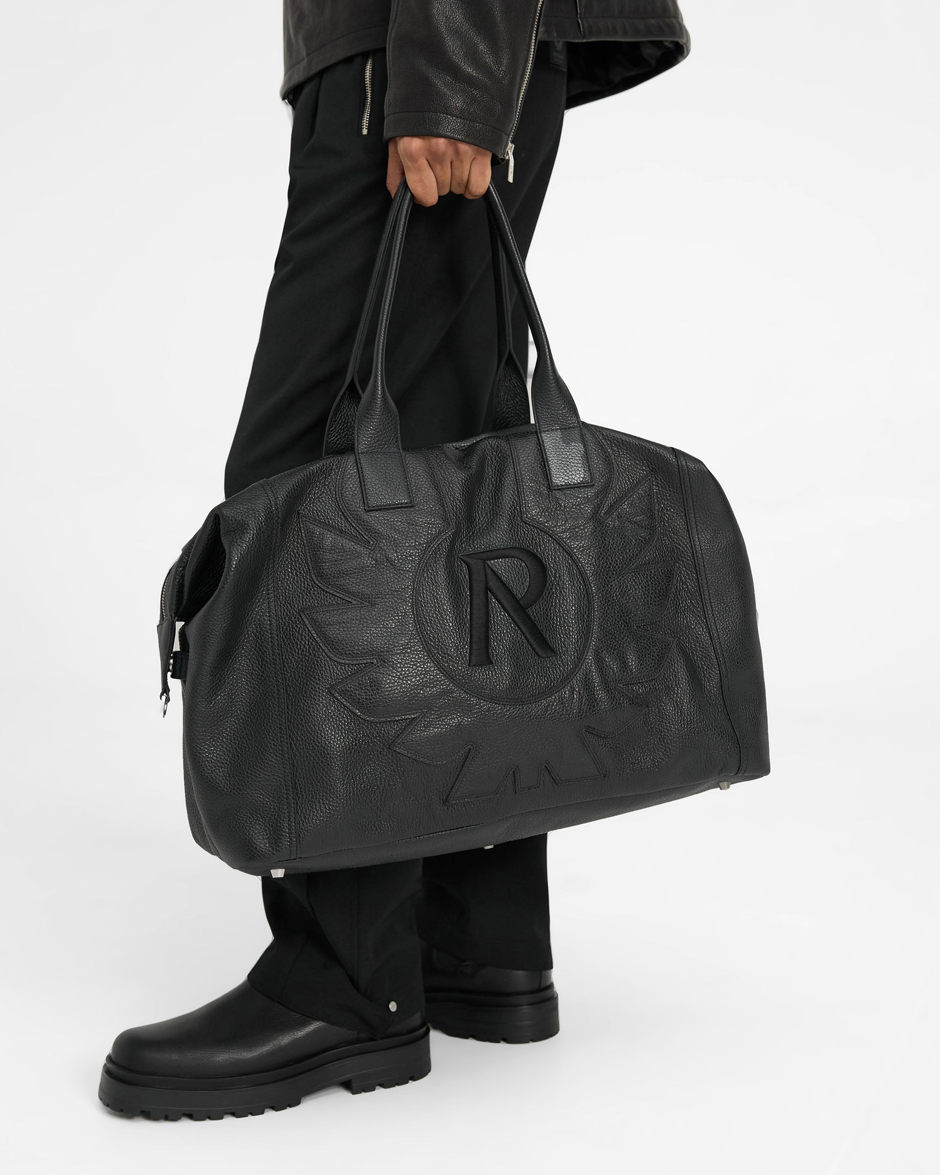 Represent X Belstaff Phoenix Leather Duffle Bag - Black