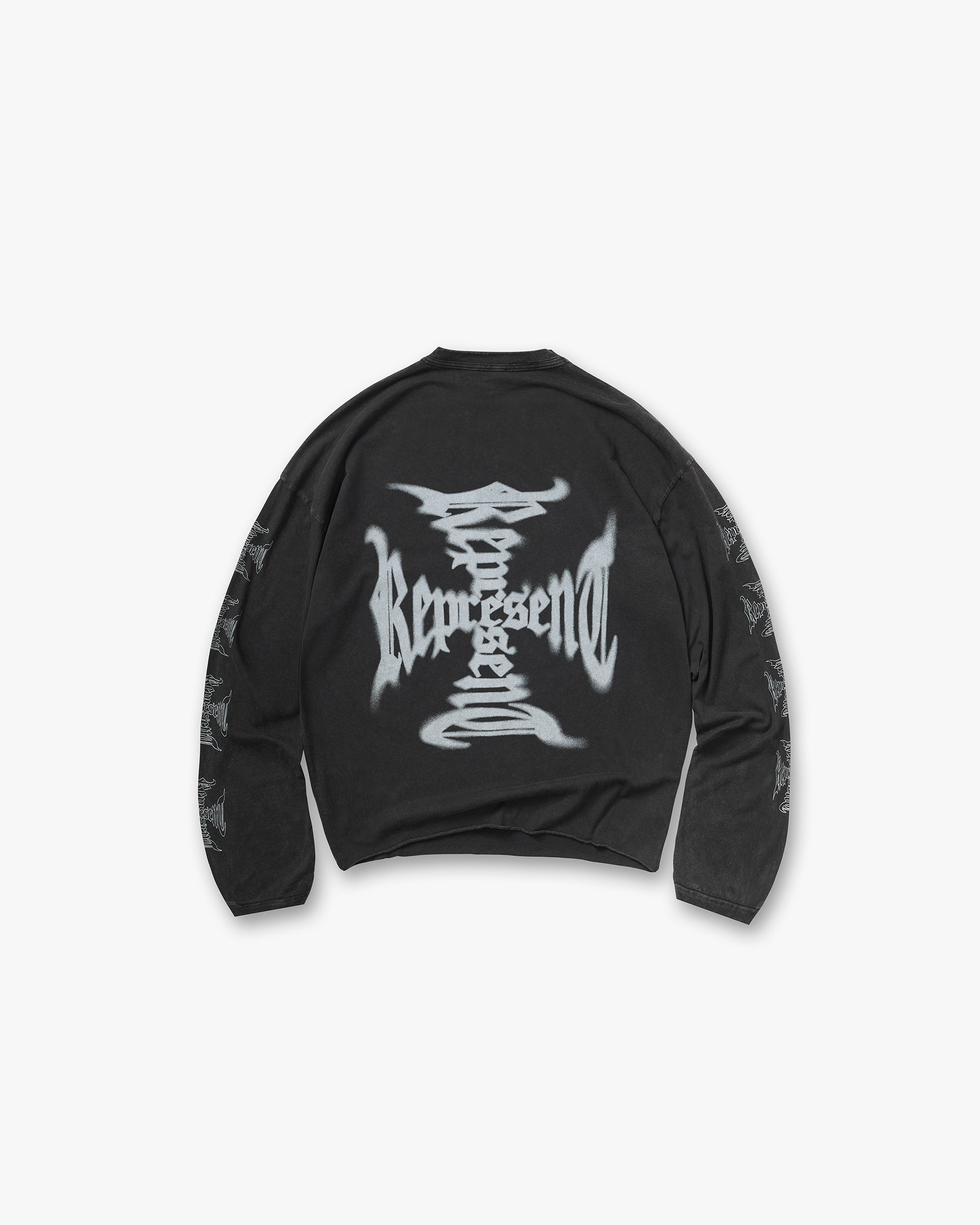 MH Long Sleeve T-Shirt Faded Black | Heaton Capsule | REPRESENT