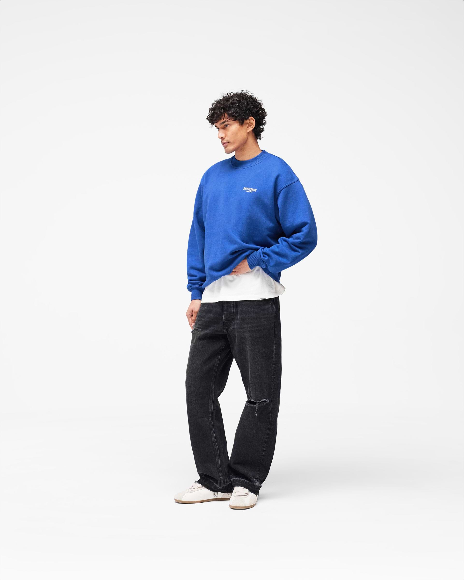 Represent Owners Club Sweater | Cobalt Sweaters | Represent | REPRESENT Represent Owners Club Sweater | Cobalt Sweaters | Represent | REPRESENT