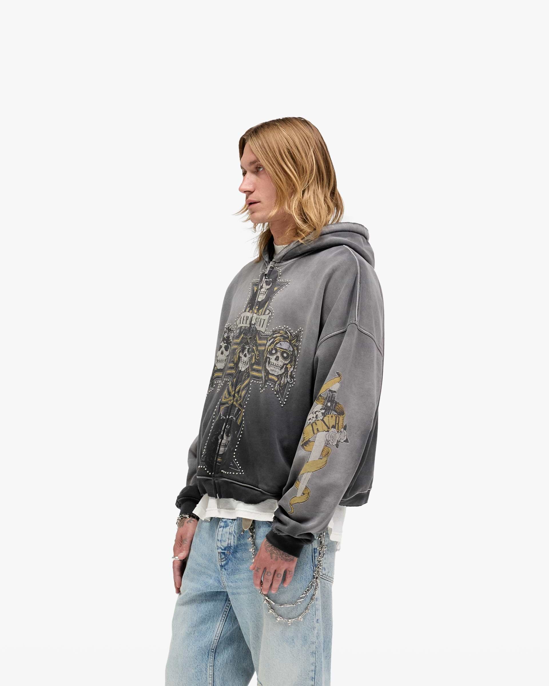Represent x Guns N' Roses Zip Hoodie | REPRESENT