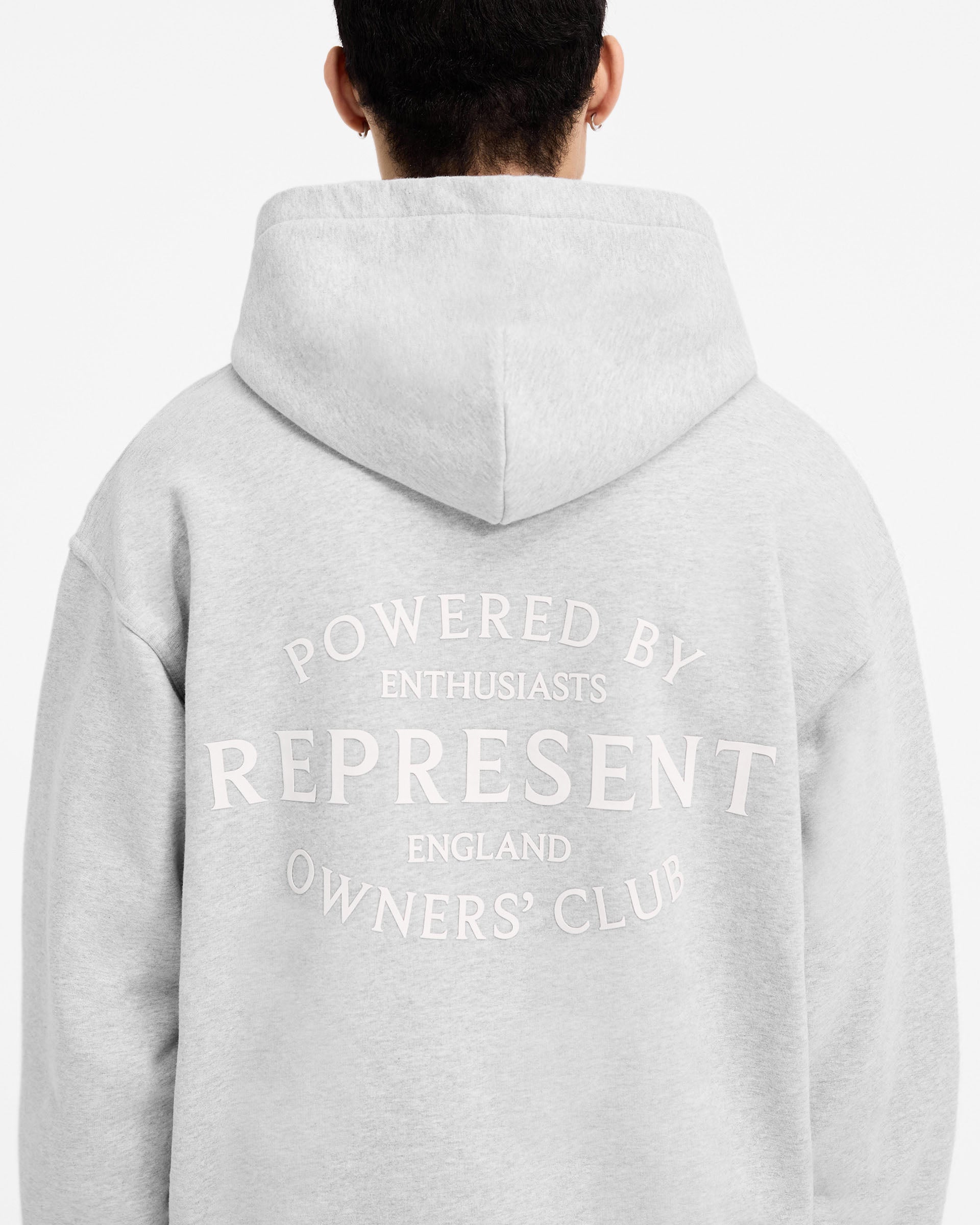Ash Grey Zip Hoodie | Stamp Owners' Club | REPRESENT