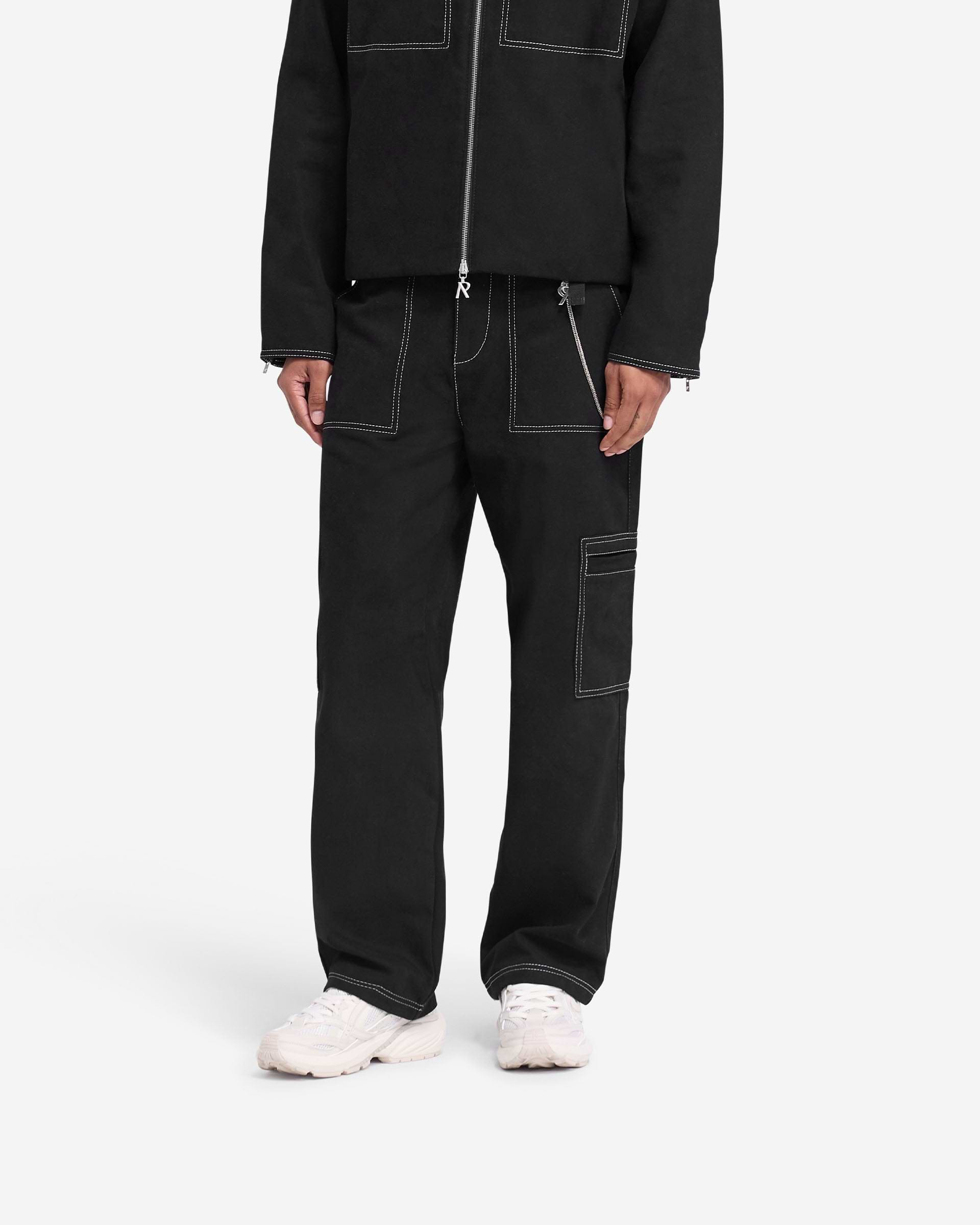 Contrast Stitch Pant - Jet Black