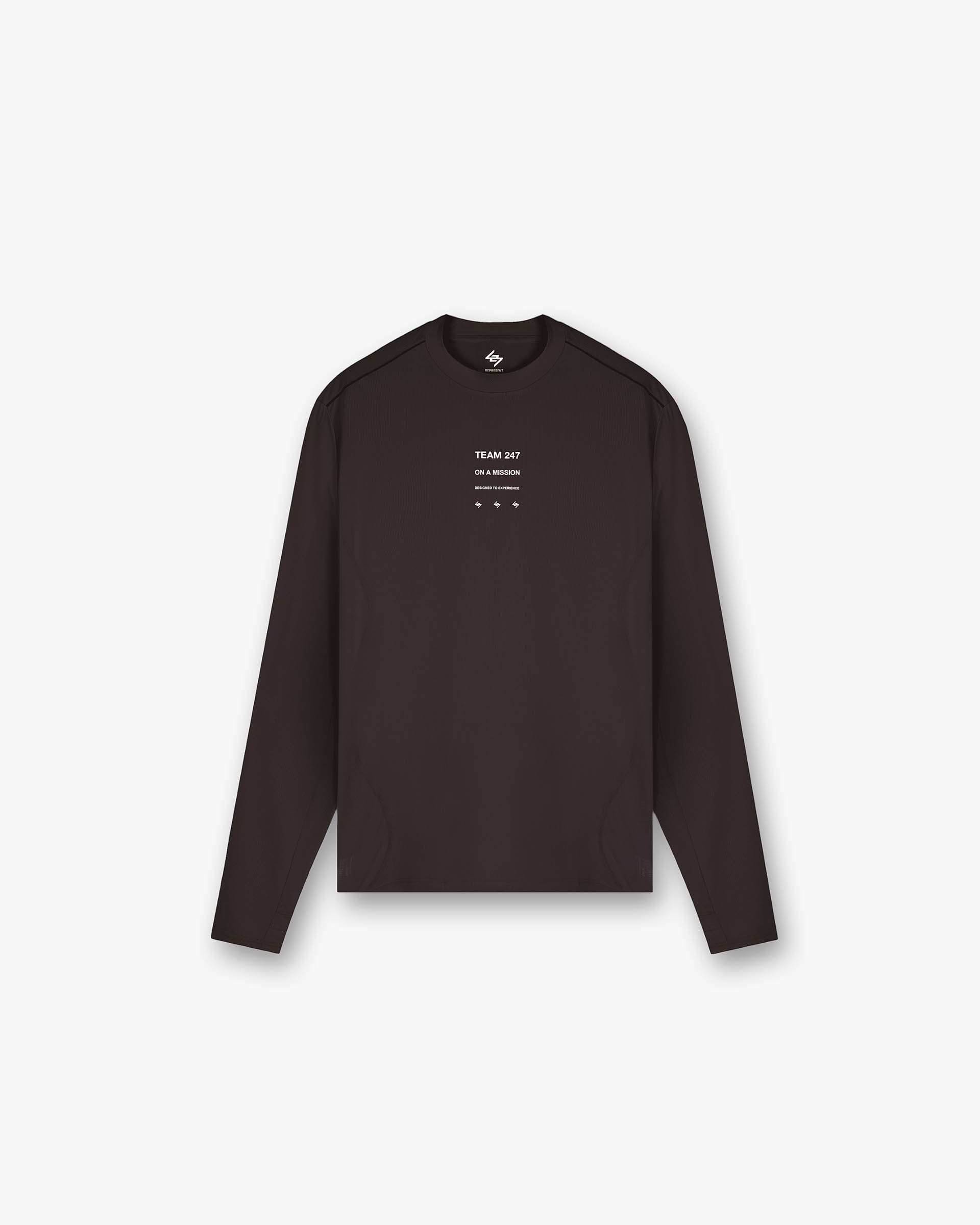 Chocolate 247 Trail LS Tee | 247 Running T-Shirt | REPRESENT