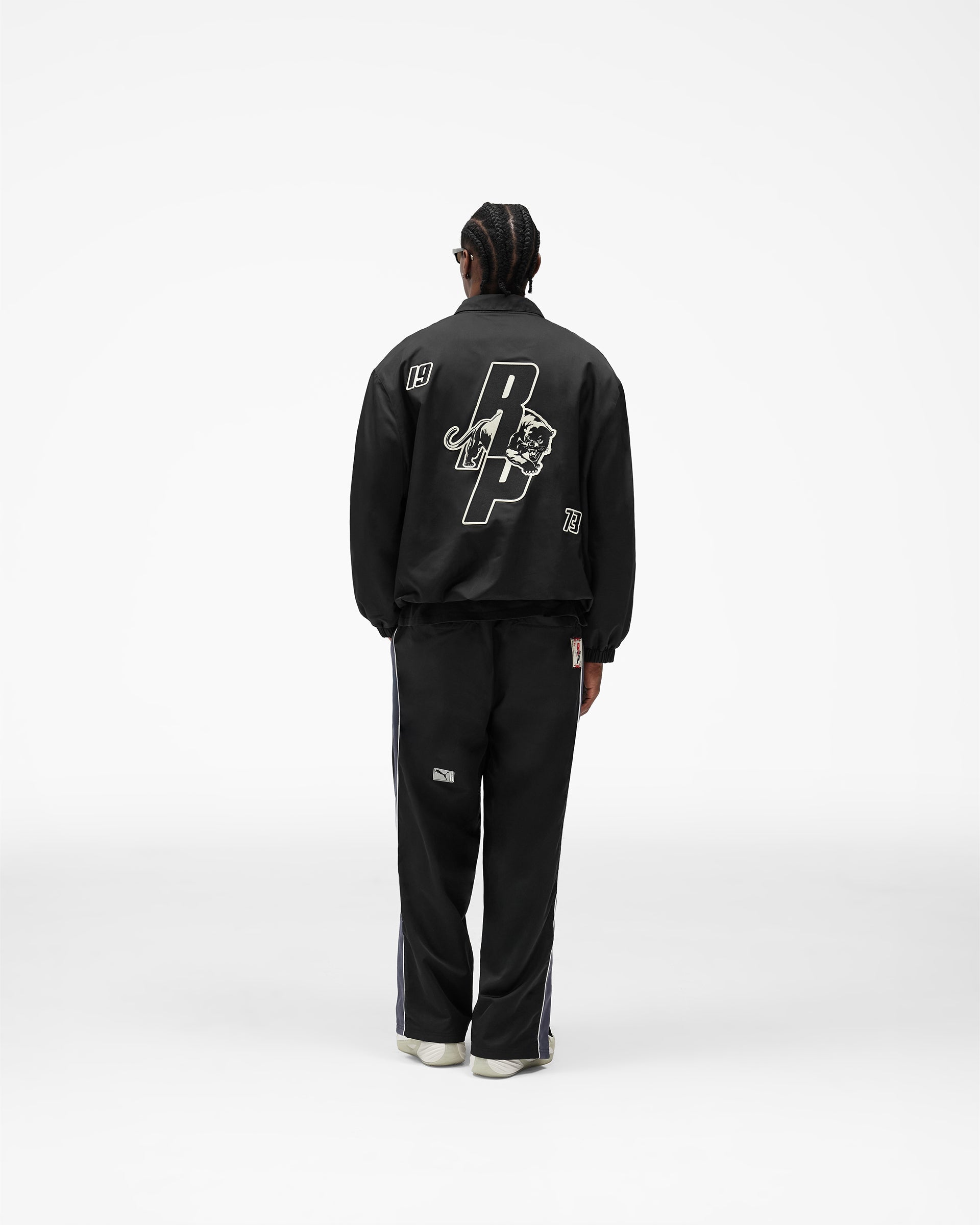 Black Represent x Puma Hoops Coach Jacket | Mens Jackets | REPRESENT