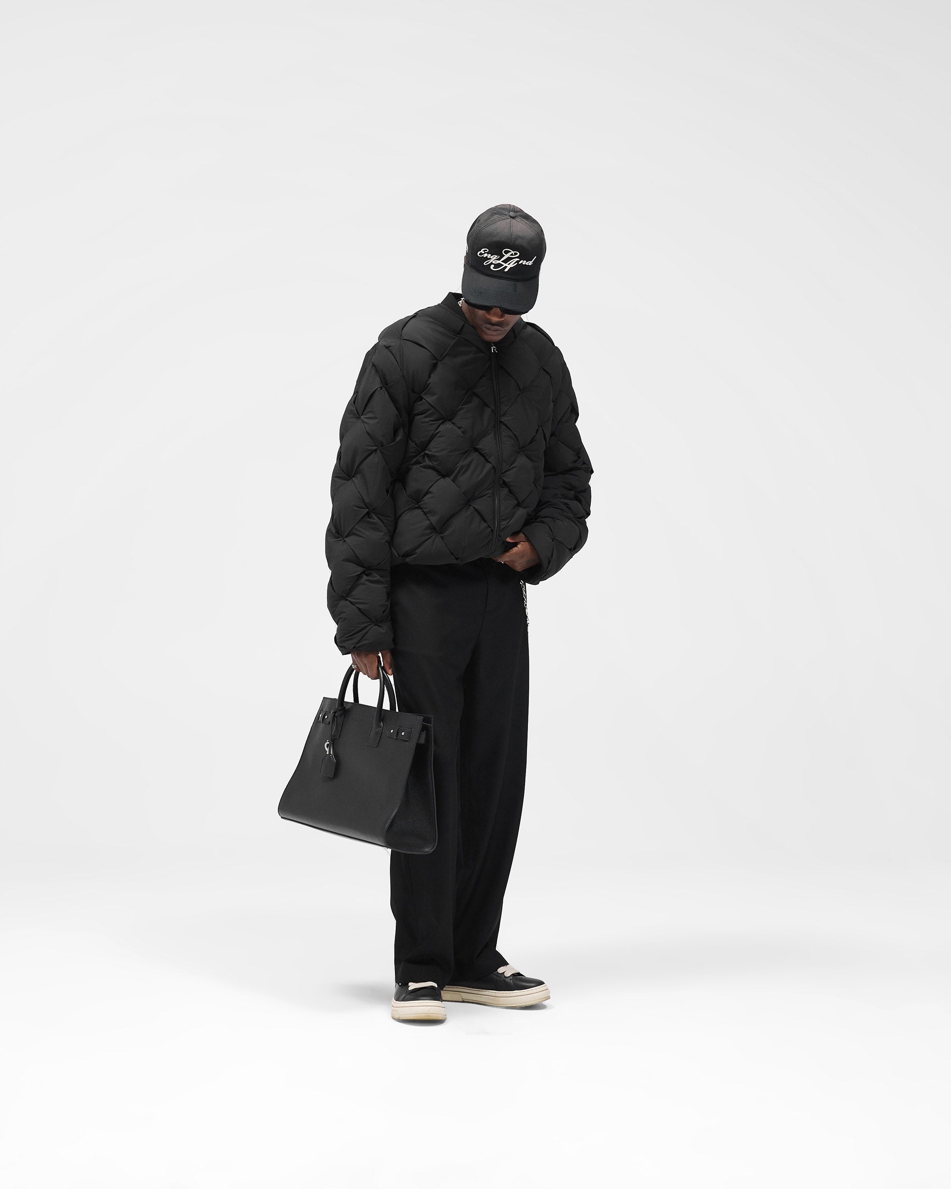 Jet Black Pillow Puffer | Mens Puffercoats | REPRESENT