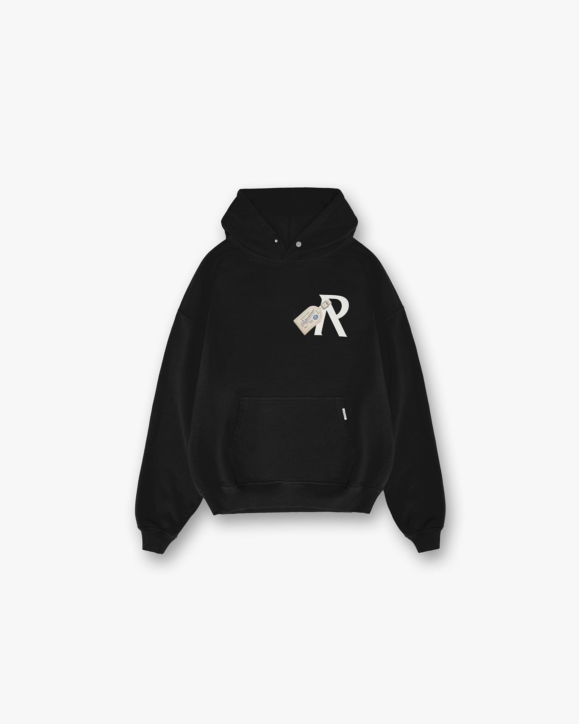 トップス SO ORIGINAL LUGGAGE TAG HOODIE Luggage Tag Hoodie | Jet Black | REPRESENT
