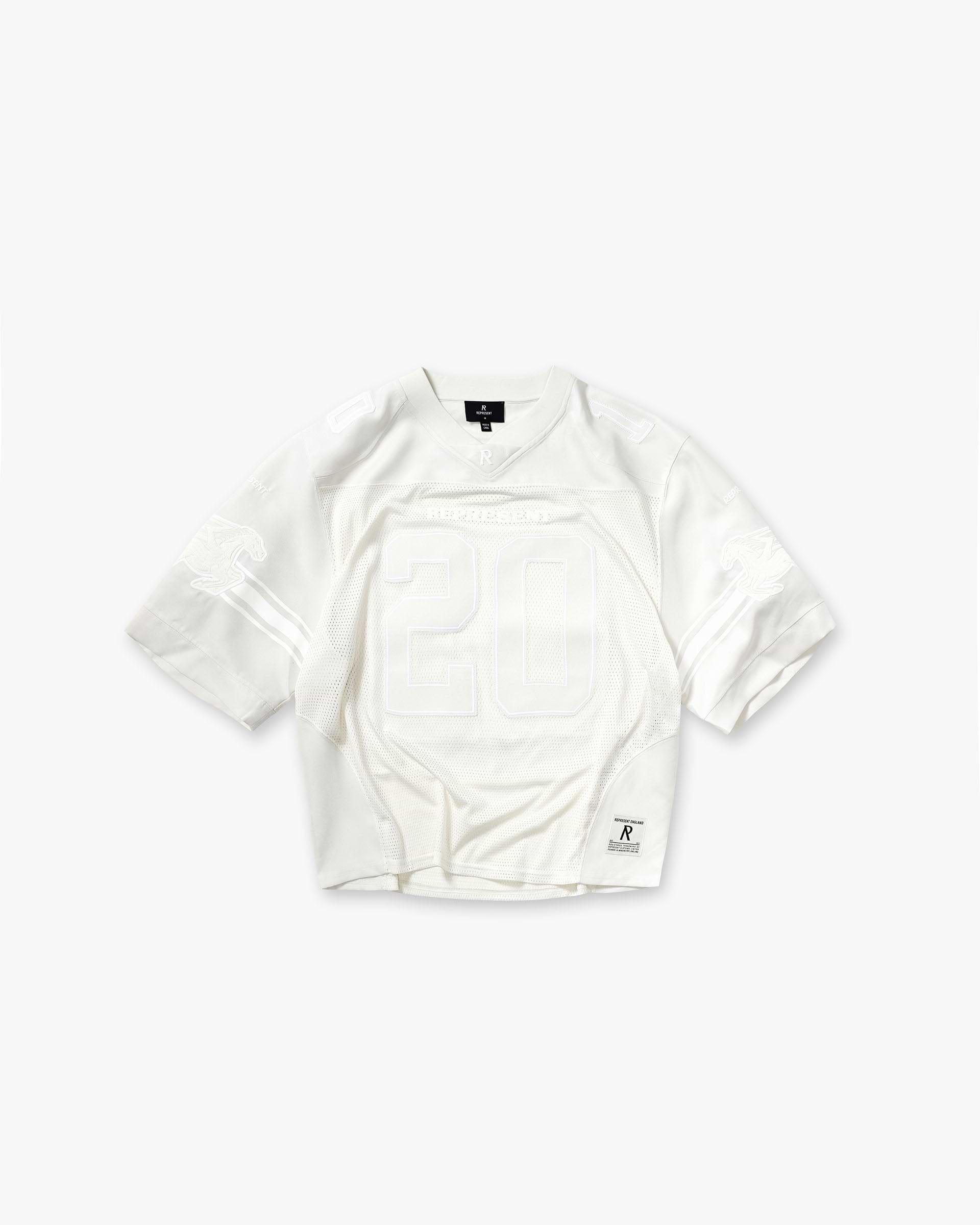 American Football Top Chalk | Oversized Cropped Jersey | REPRESENT