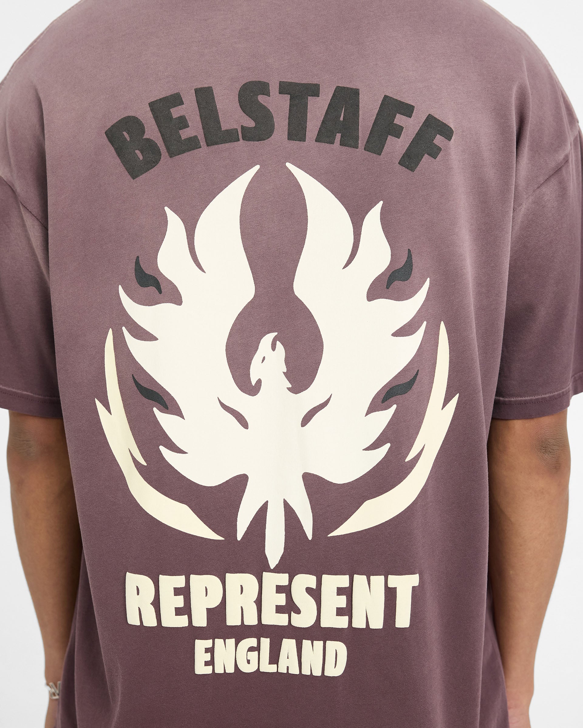 Represent X Belstaff Flame Phoenix T-Shirt | Plum | REPRESENT