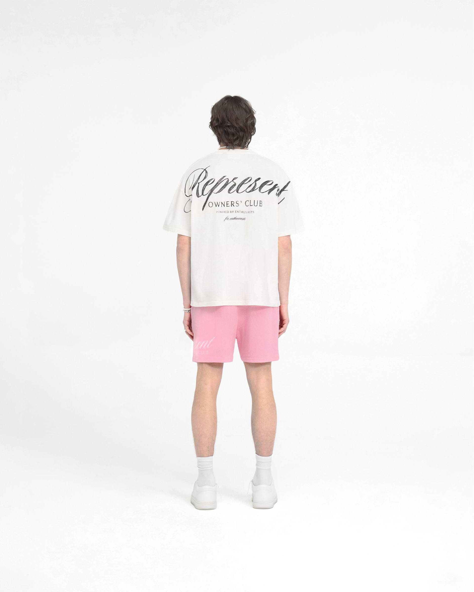 Represent Owners Club Script T-Shirt | Flat White | REPRESENT