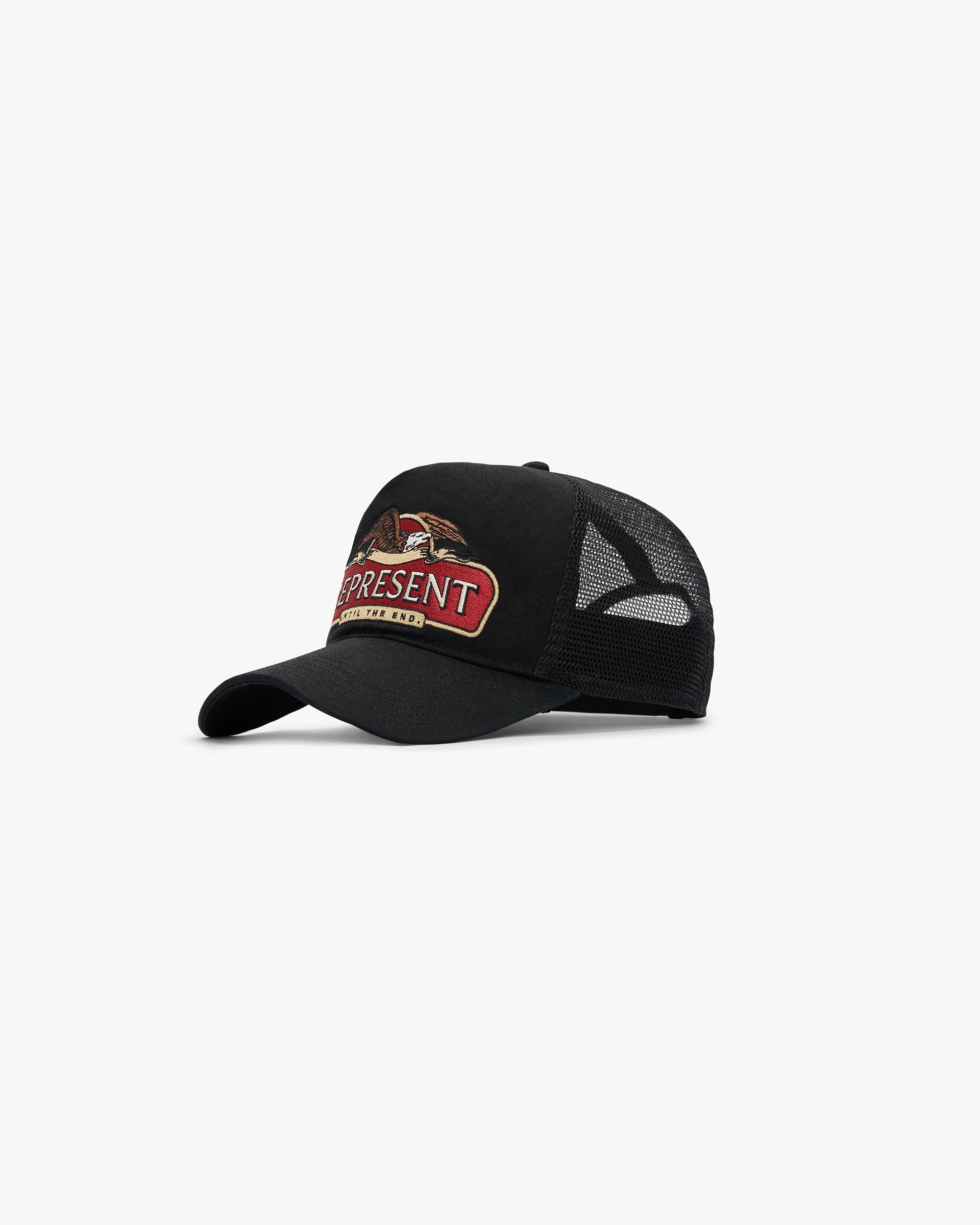 Represent X End Eagle Trucker Cap - Jet Black