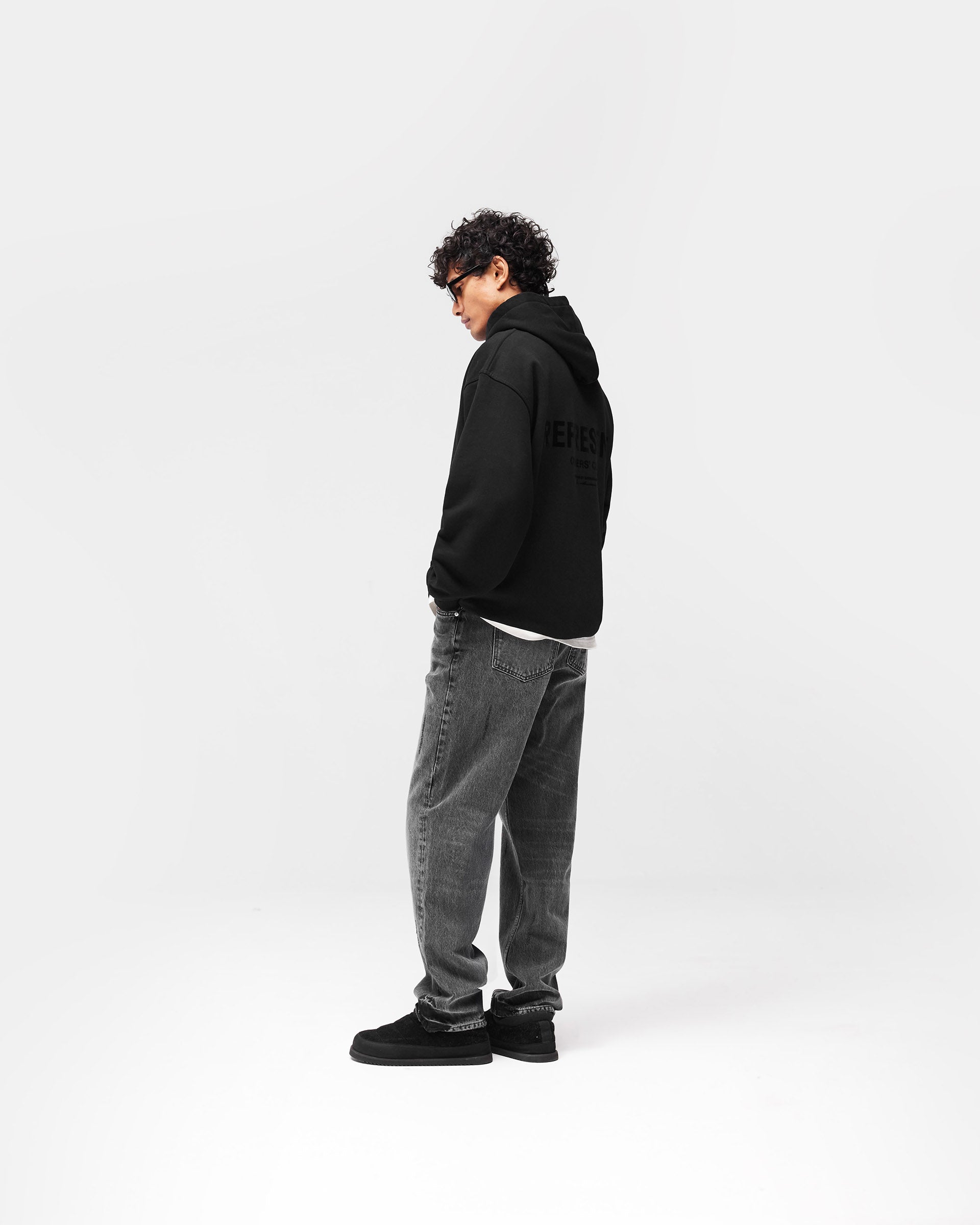 Represent Owners Club Flocked Hoodie - Black