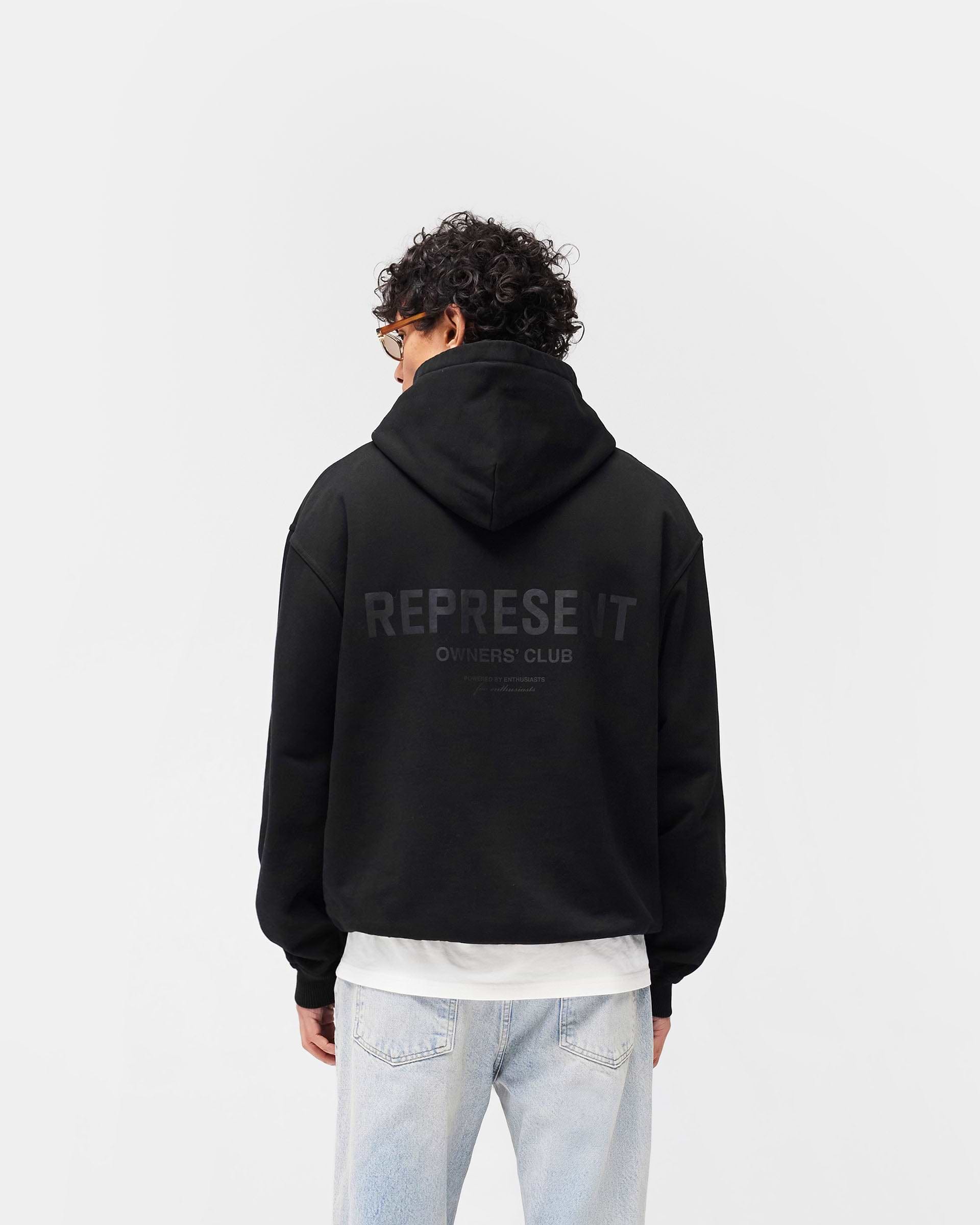 Represent Owners Club Hoodie - Black Matte