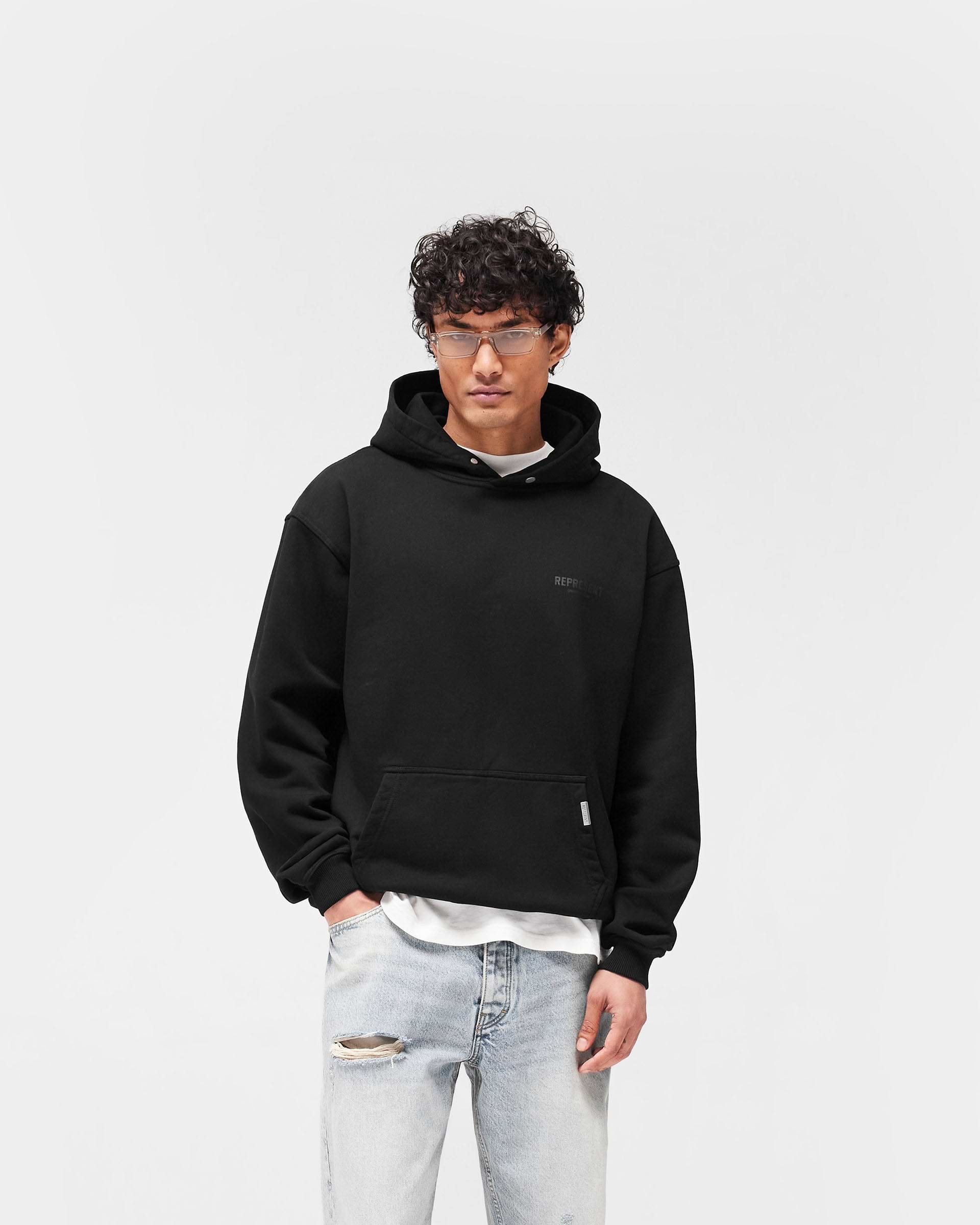 Represent Owners Club Hoodie - Black Matte