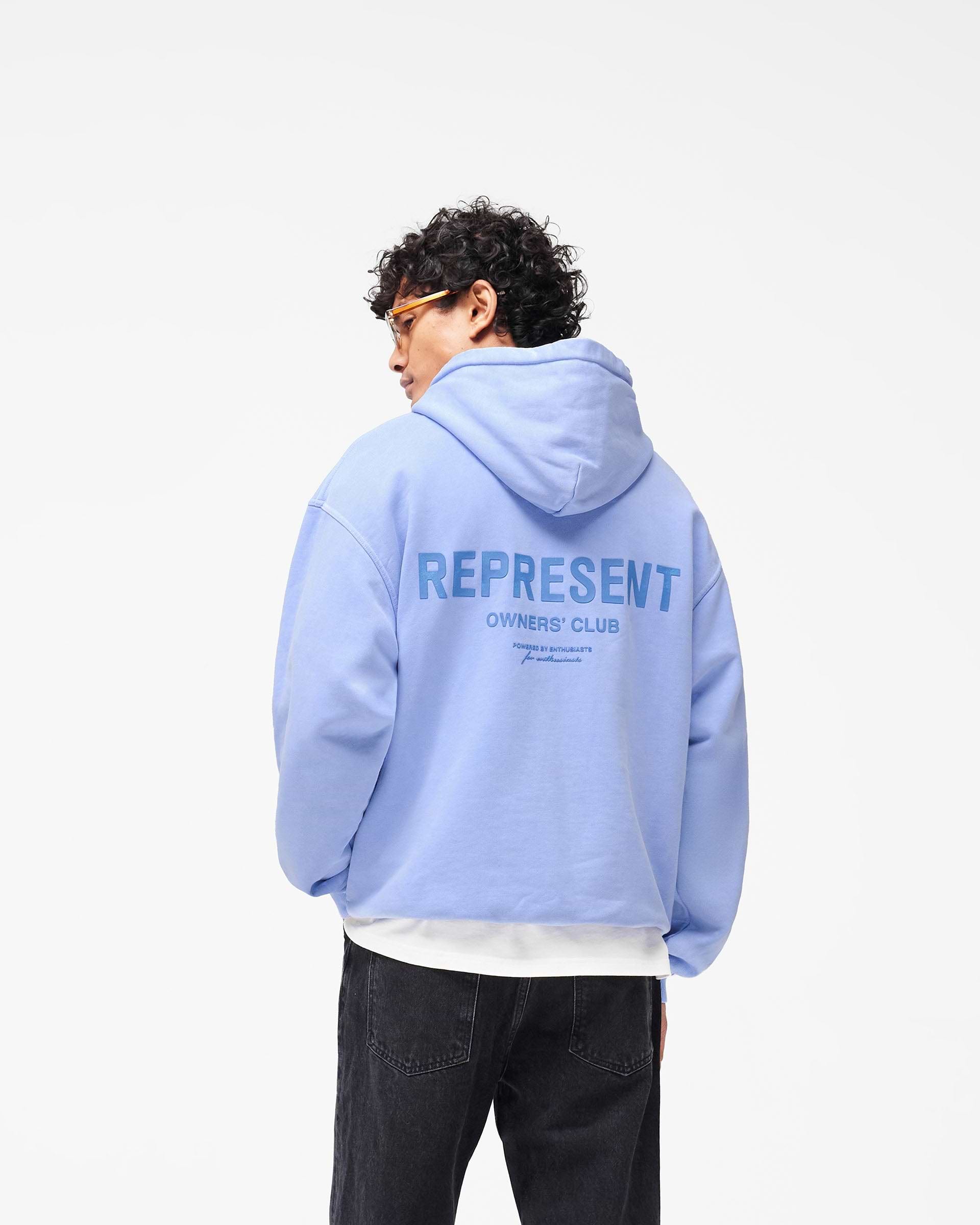 REPRESENT ライトブルー パーカー Represent Owners Club Hoodie | Vista Blue | REPRESENT