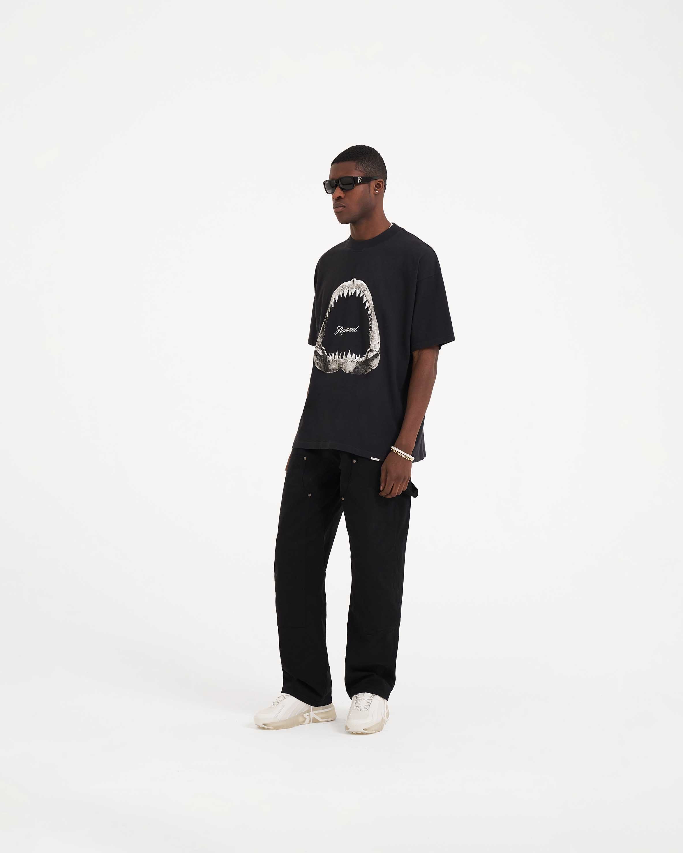 Shark Jaws T-Shirt | Off Black | REPRESENT